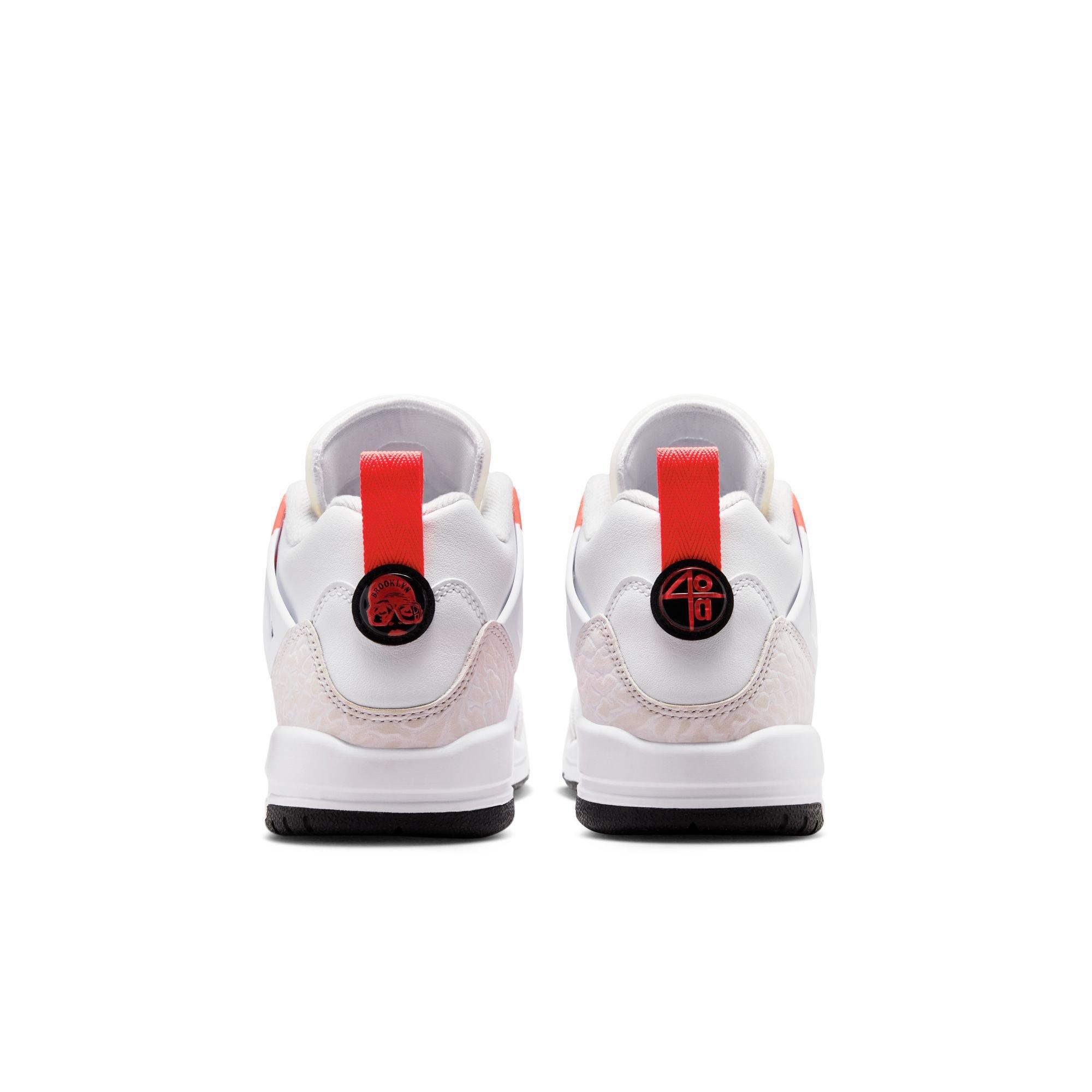 Jordan Spizike Low "White/Bright Crimson/Vast Grey/Black" Grade School Boys' Shoe - WHITE/RED Thumbnail View 7