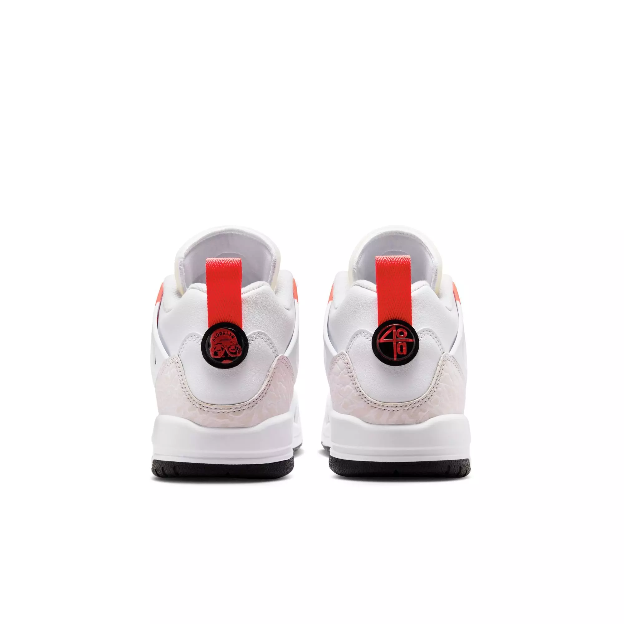Jordan Spizike Low "White/Bright Crimson/Vast Grey/Black" Grade School Boys' Shoe - WHITE/RED