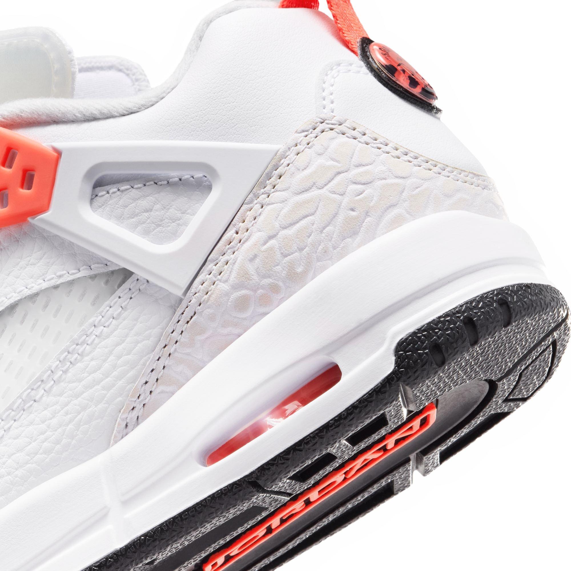 Jordan Spizike Low "White/Bright Crimson/Vast Grey/Black" Grade School Boys' Shoe - WHITE/RED Thumbnail View 10