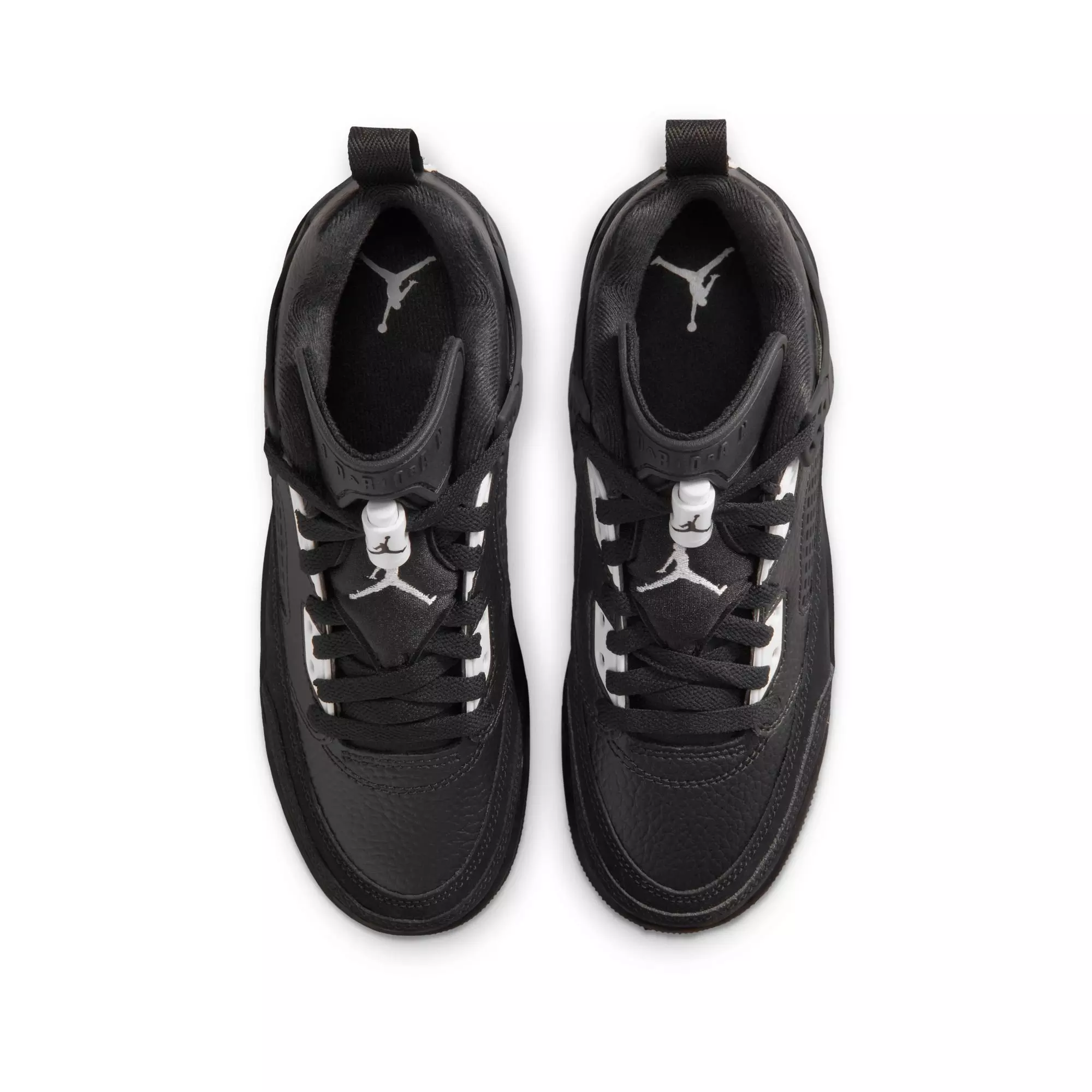 Jordan Spizike Low "Black/White/Anthracite" Grade School Boys' Shoe - BLACK/GREY/RED