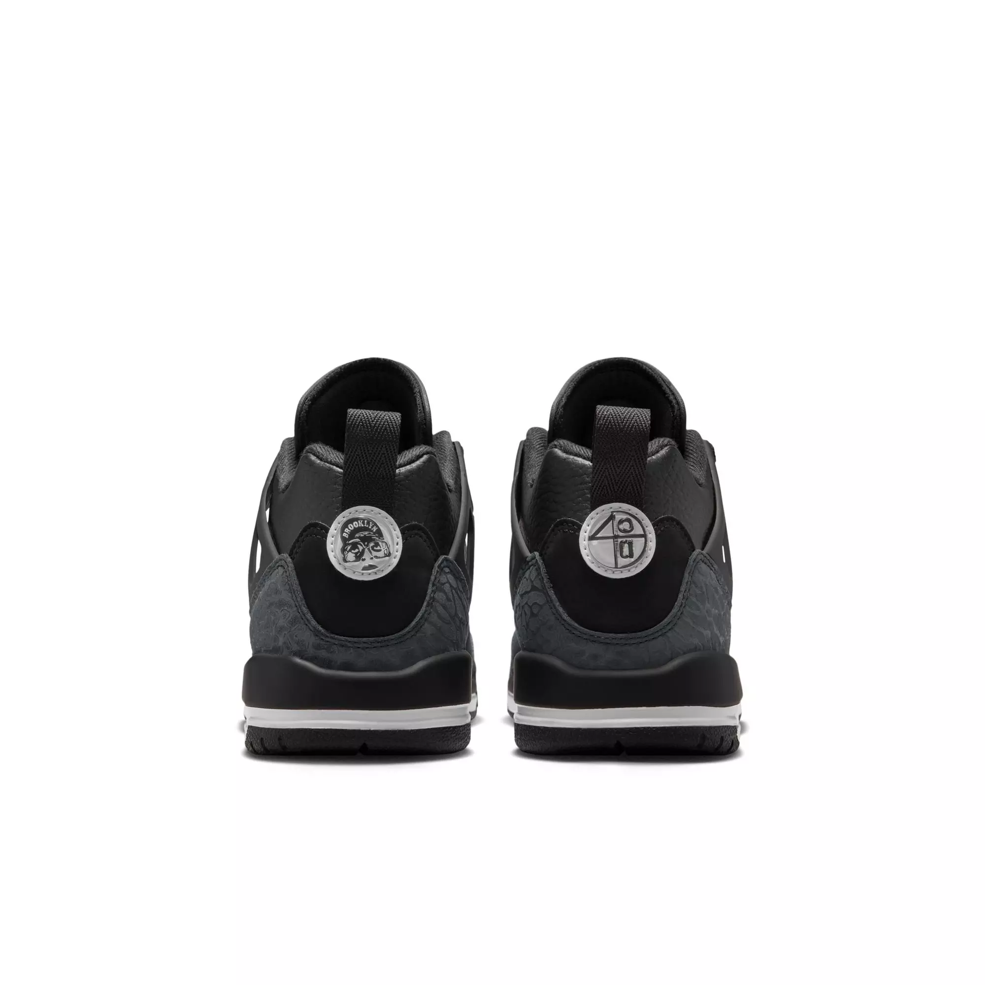 Jordan Spizike Low "Black/White/Anthracite" Grade School Boys' Shoe - BLACK/GREY/RED