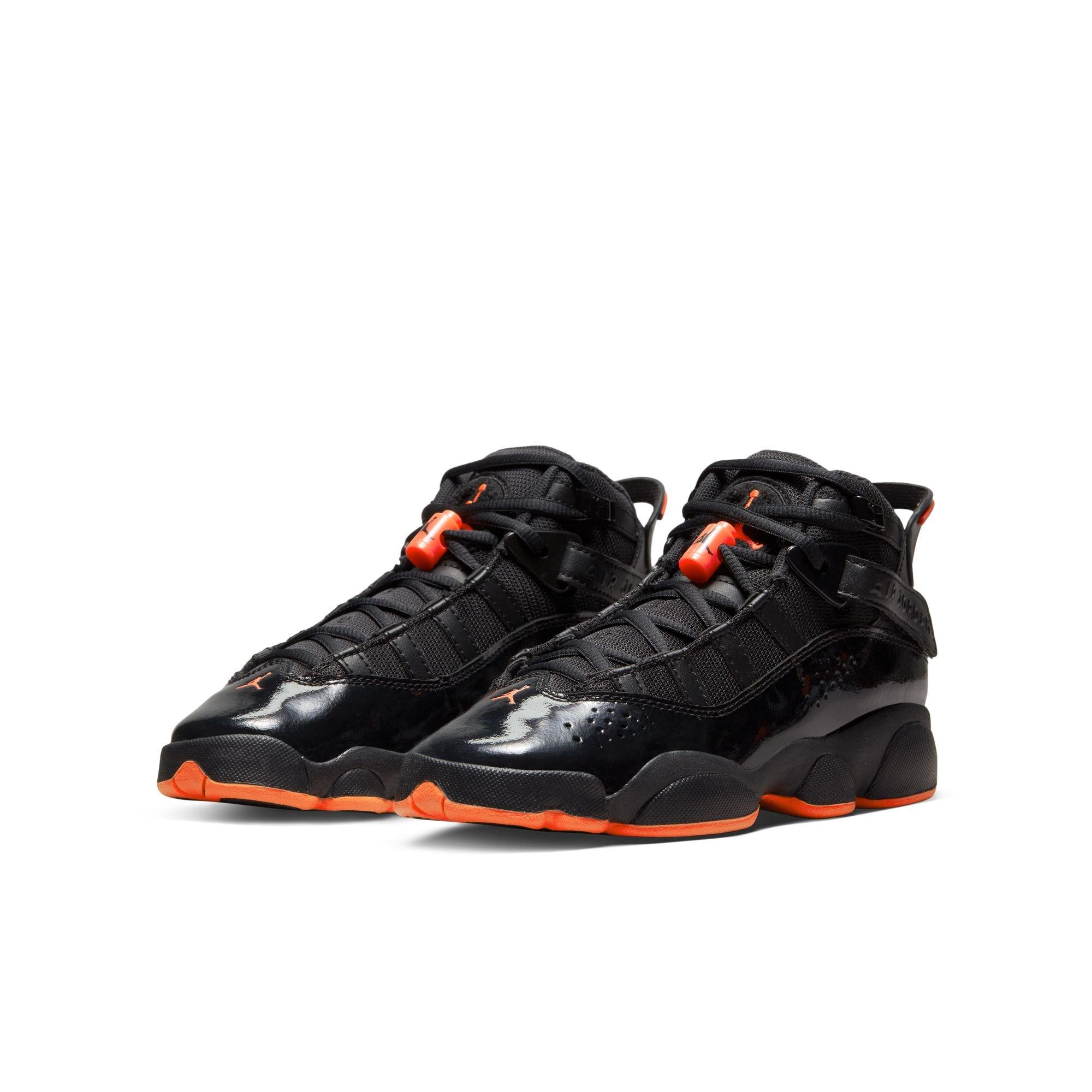 Jordan 6 Rings "Black/Infrared 23" Grade School Boys' Shoe - BLACK/INFRARED Thumbnail View 5