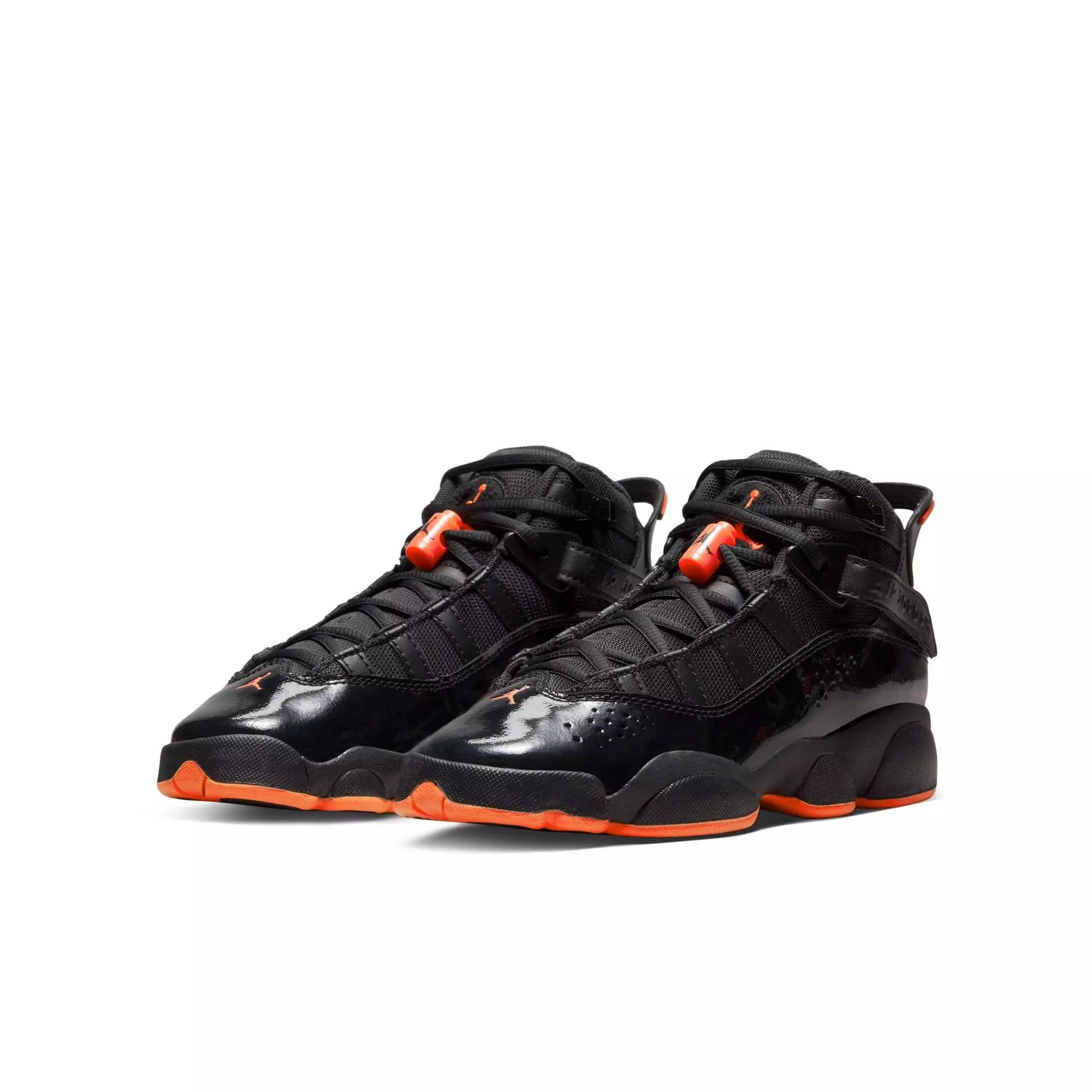 Jordan 6 Rings "Black/Infrared 23" Grade School Boys' Shoe - BLACK/INFRARED