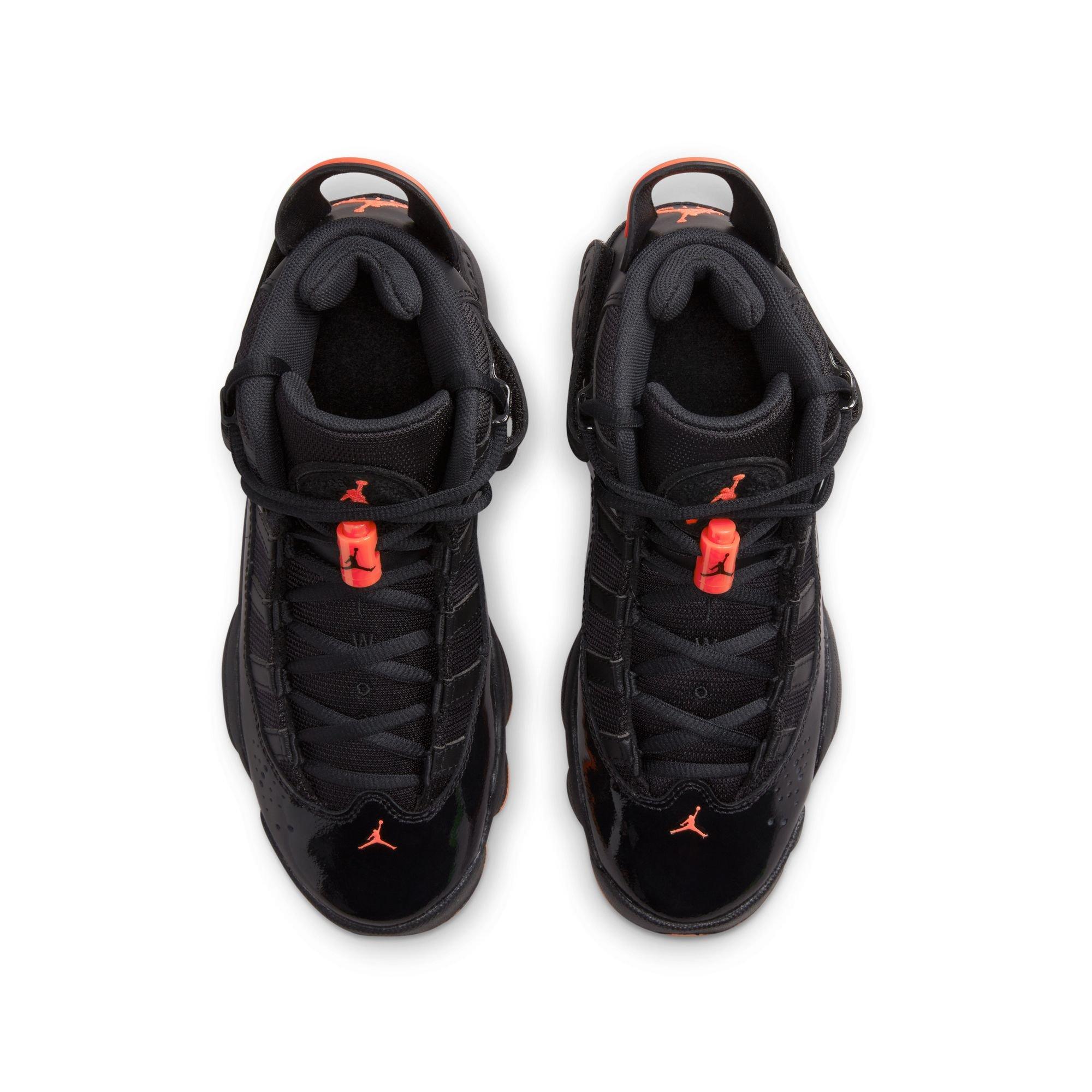 Jordan 6 Rings "Black/Infrared 23" Grade School Boys' Shoe - BLACK/INFRARED Thumbnail View 6