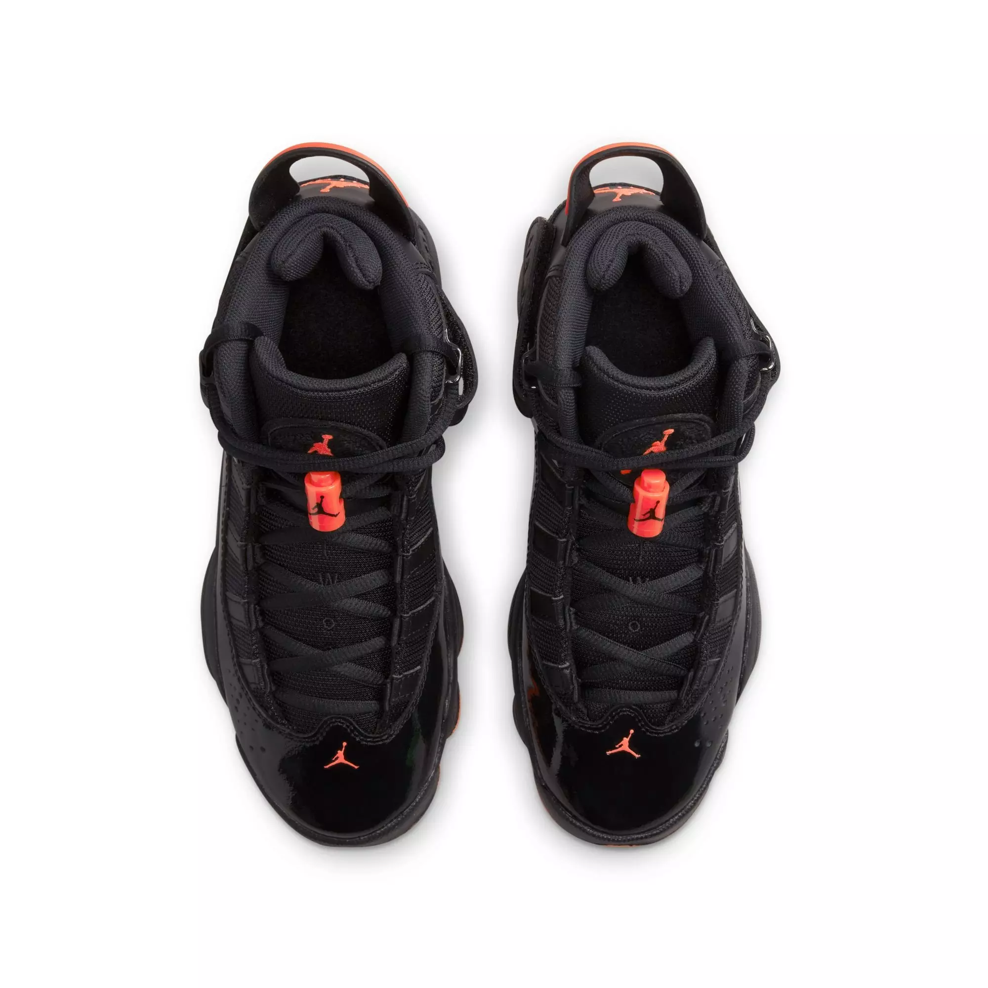 Jordan 6 Rings "Black/Infrared 23" Grade School Boys' Shoe - BLACK/INFRARED