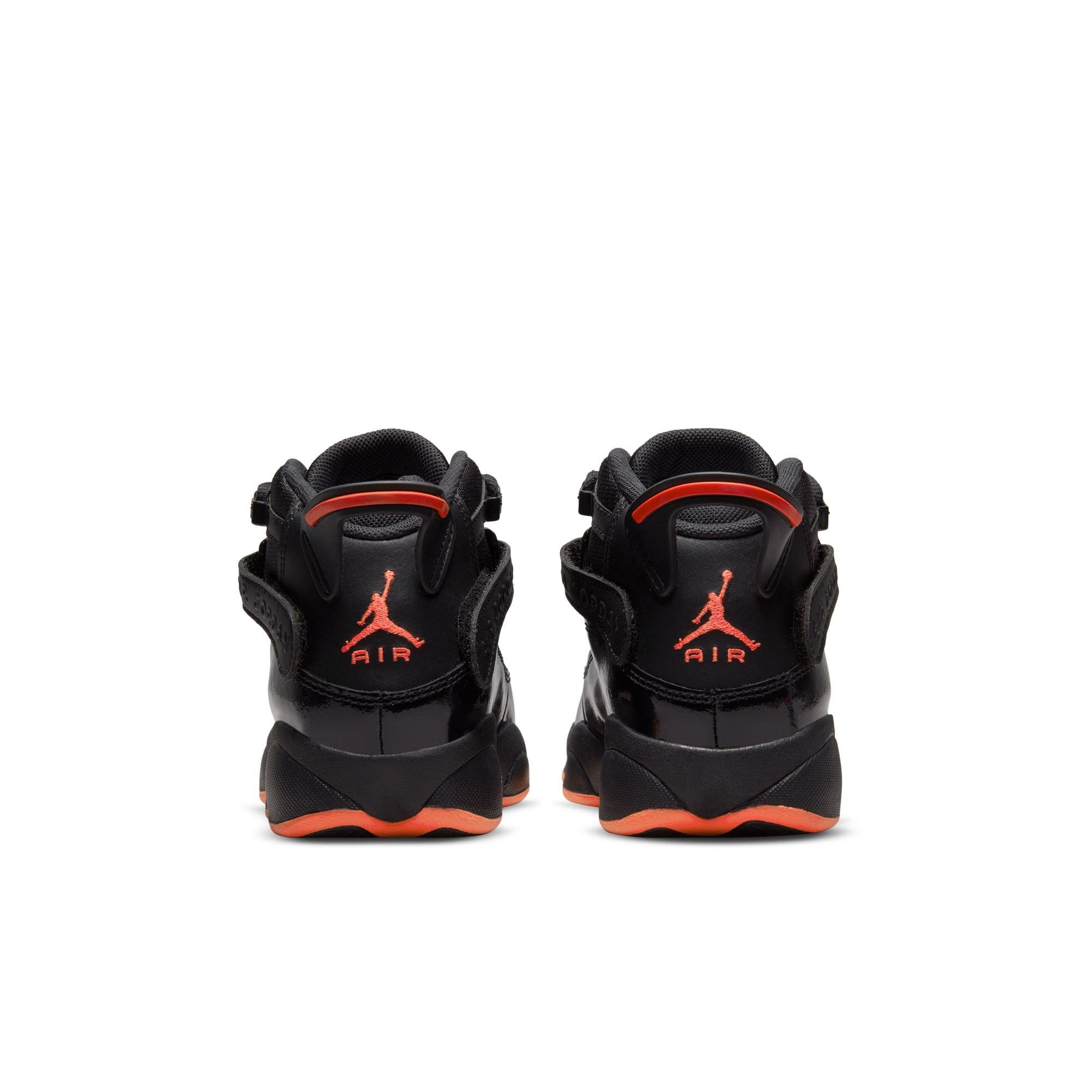 Jordan 6 Rings "Black/Infrared 23" Grade School Boys' Shoe - BLACK/INFRARED Thumbnail View 7