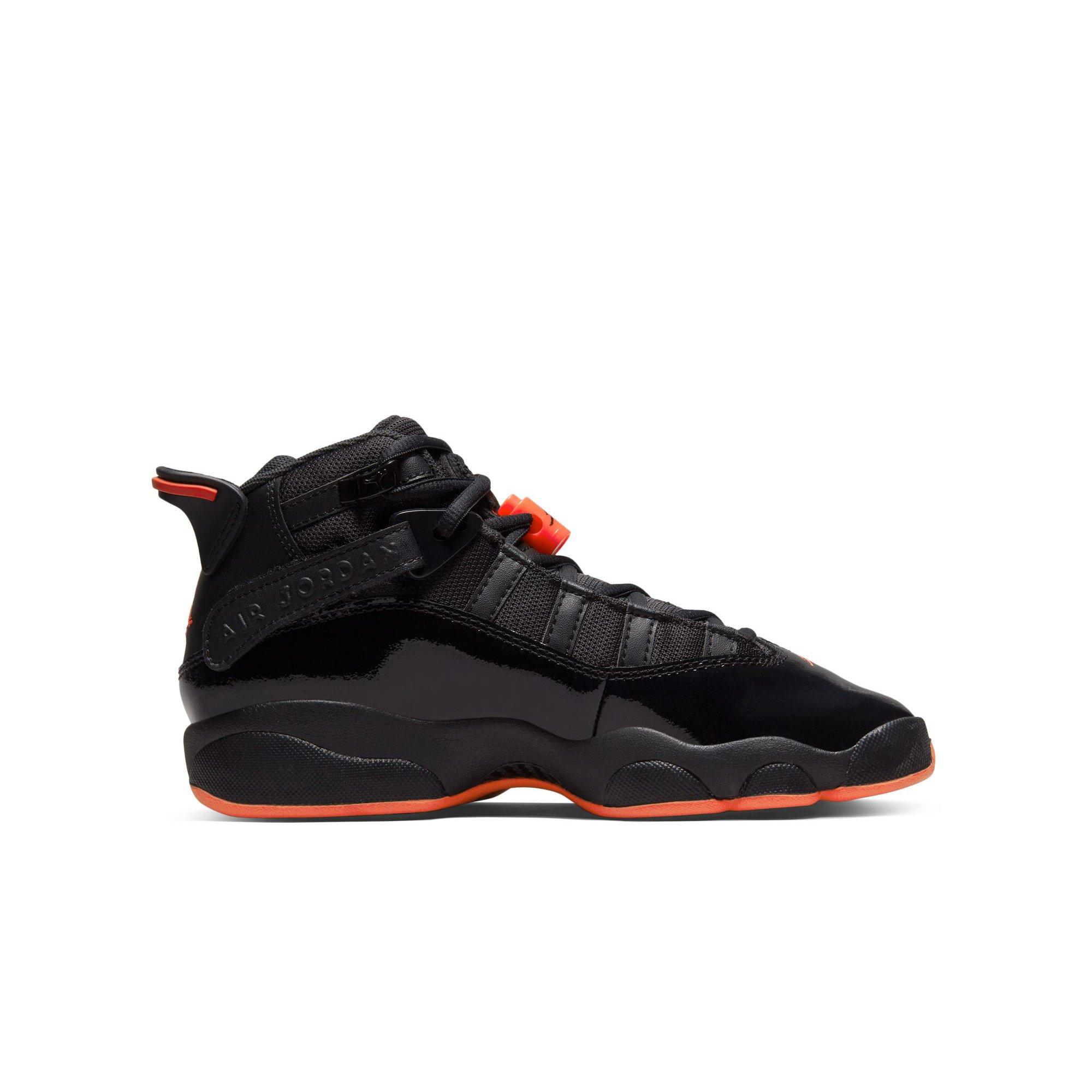 Jordan 6 Rings "Black/Infrared 23" Grade School Boys' Shoe - BLACK/INFRARED Thumbnail View 2