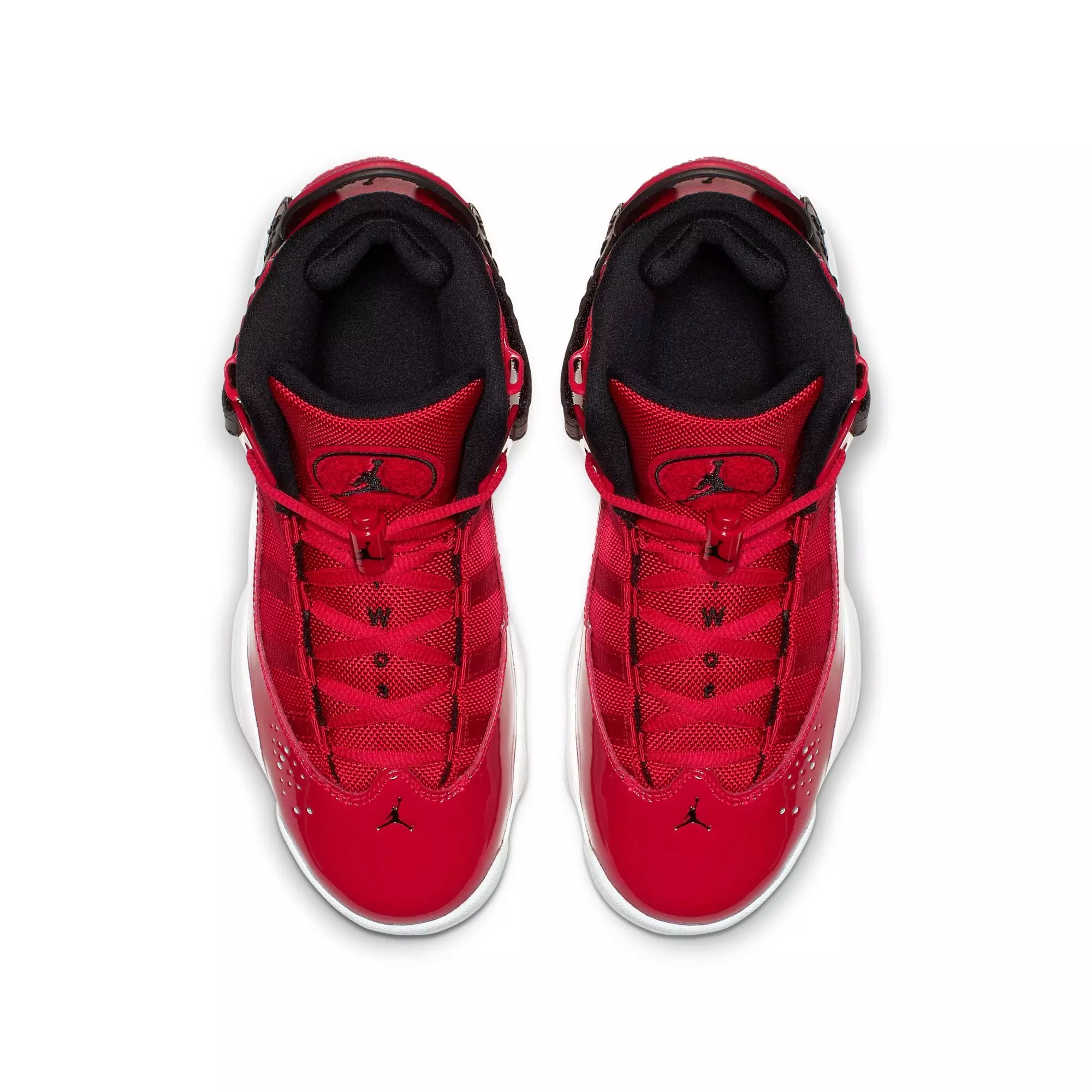 Jordan 6 Rings "Gym Red/Black/White" Grade School Boys' Shoe - RED/BLACK