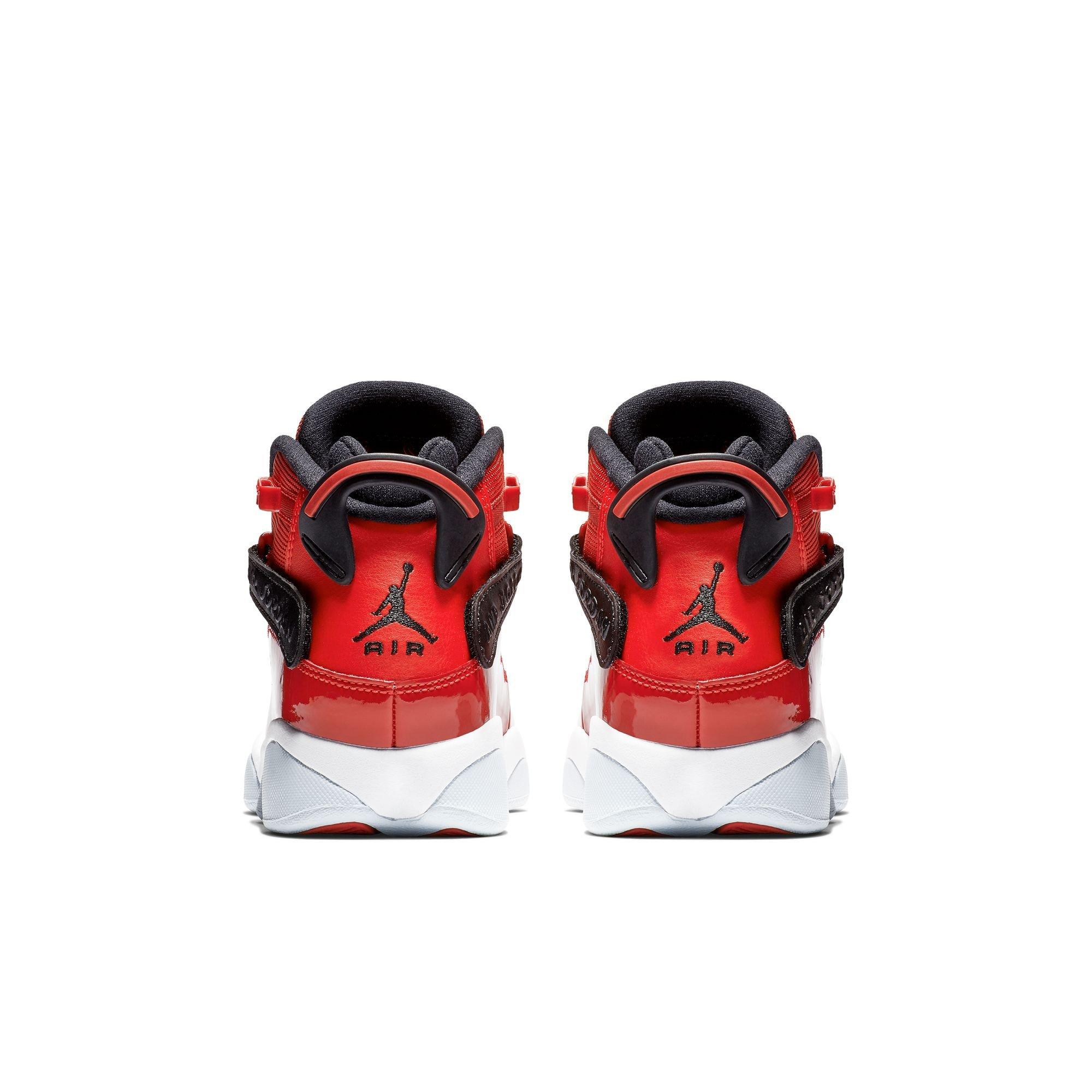 Jordan 6 Rings "Gym Red/Black/White" Grade School Boys' Shoe - RED/BLACK Thumbnail View 7