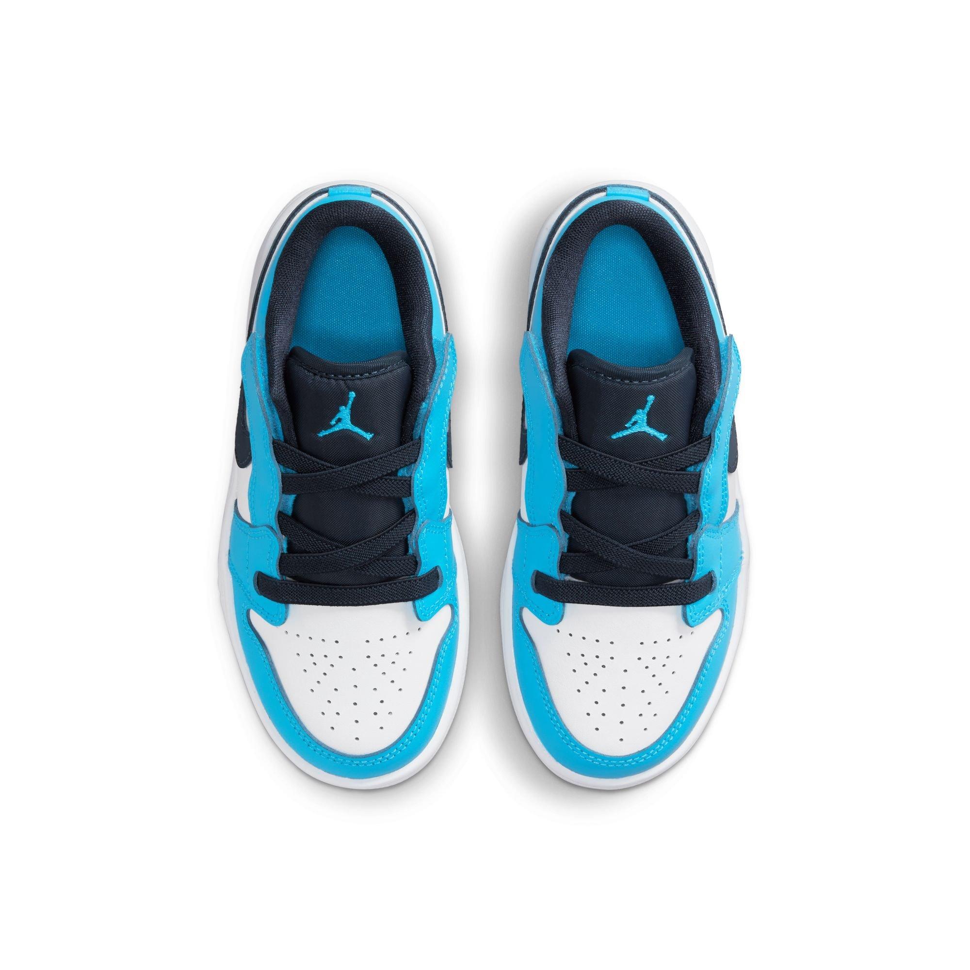 Jordan 1 Low Alt Preschool Boys' "White/Dk Powder Blue/Obsidian" Shoe