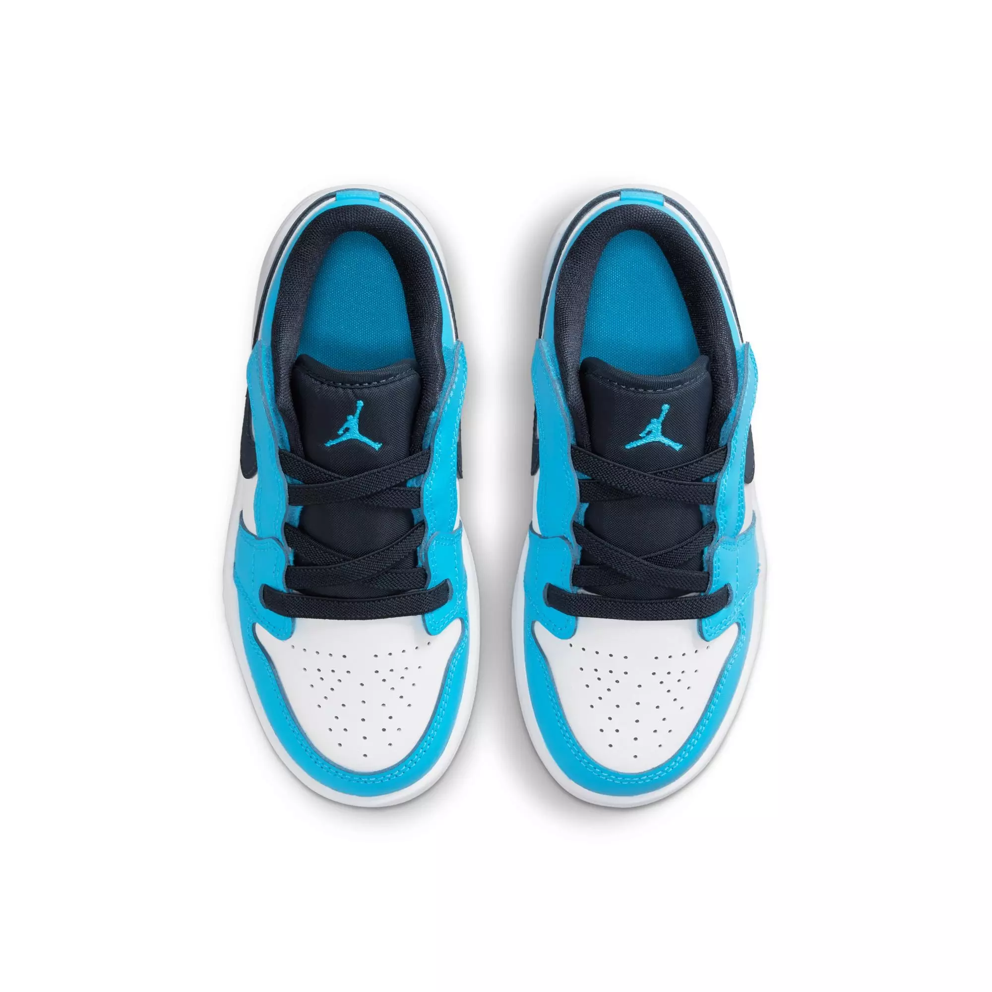 Jordan 1 Low Alt "White/Dk Powder Blue/Obsidian" Preschool Boys' Shoe - BLUE/WHITE