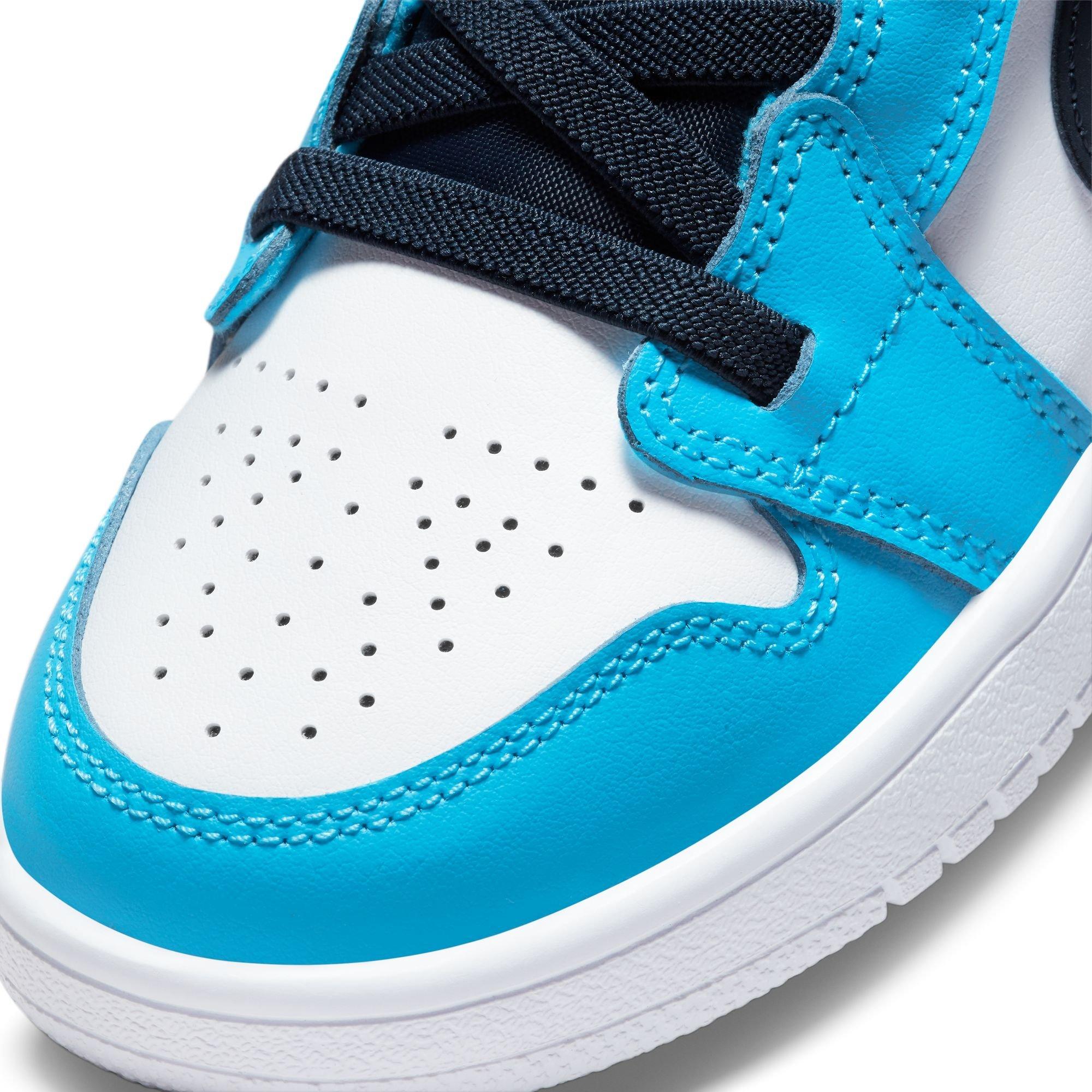 Jordan 1 Low Alt Preschool Boys' "White/Dk Powder Blue/Obsidian" Shoe