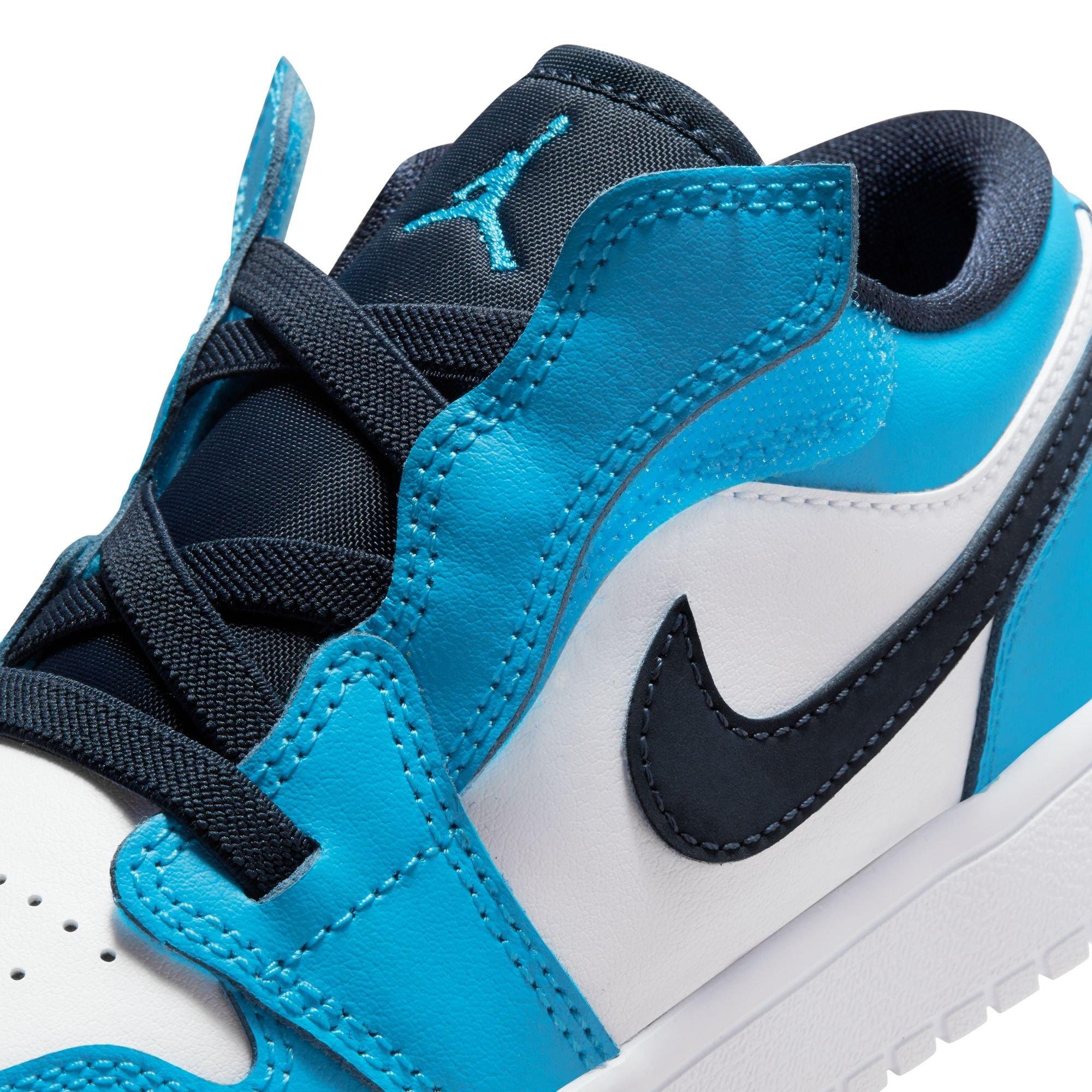 Jordan 1 Low Alt Preschool Boys' "White/Dk Powder Blue/Obsidian" Shoe