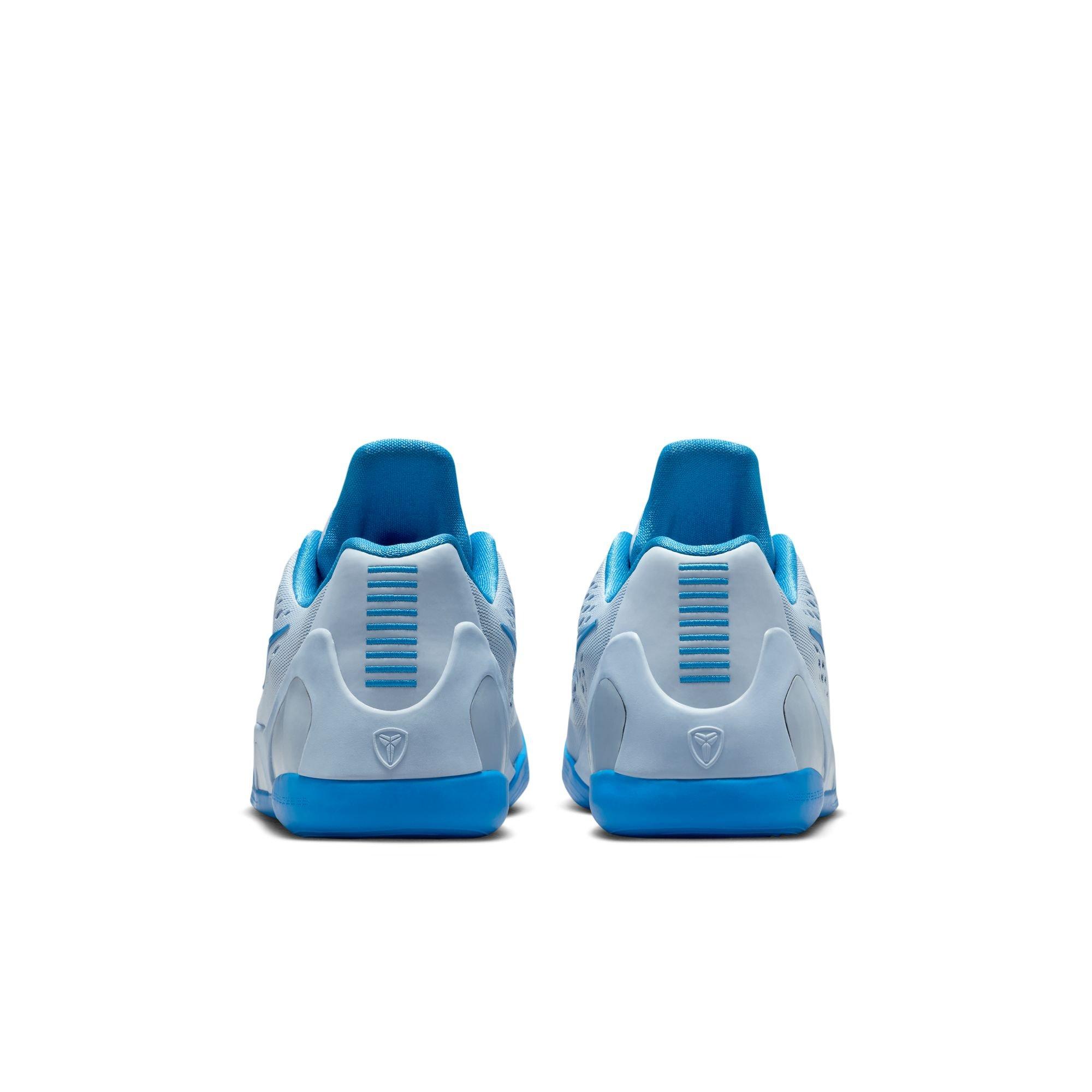 Nike Kobe IX Low EM "Hydrogen Blue" Grade School Kids' Basketball Shoe - HYDROGEN BLUE/PHOTO BLUE/WHITE Thumbnail View 11