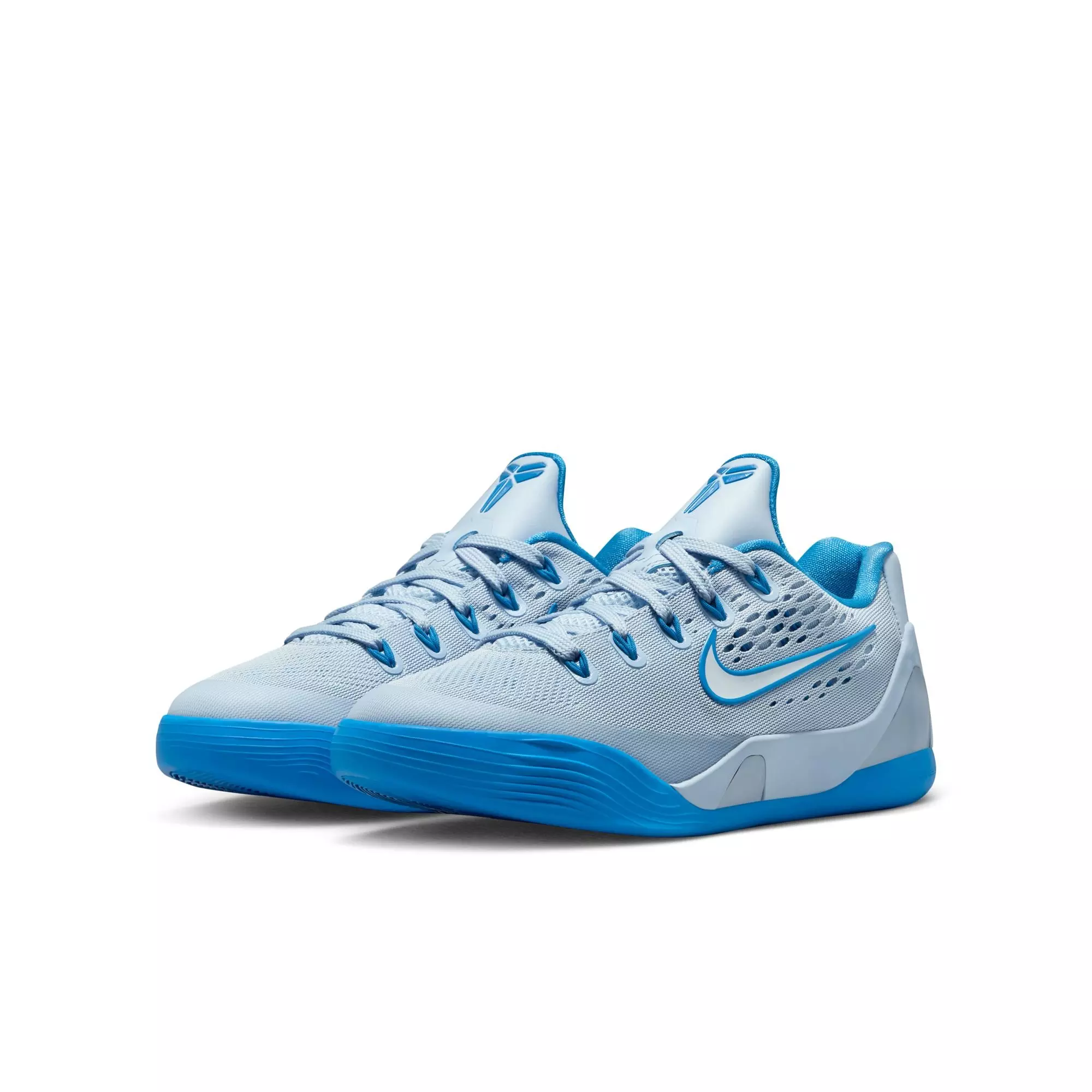 Nike Kobe IX Low EM "Hydrogen Blue" Grade School Kids' Basketball Shoe - HYDROGEN BLUE/PHOTO BLUE/WHITE