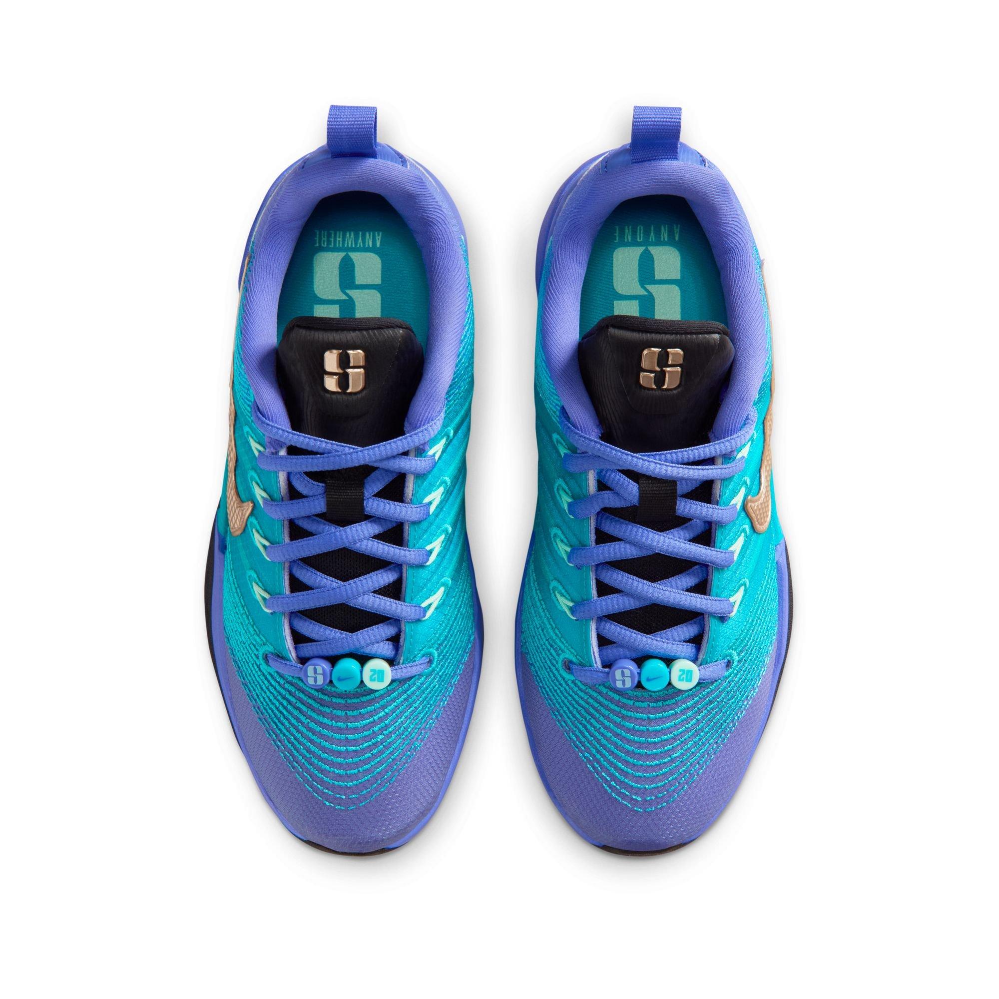 Nike Sabrina 3 "Walnut" Grade School Kids' Basketball Shoe - SAPPHIRE/BLUR/DUSTY CACTUS Thumbnail View 10