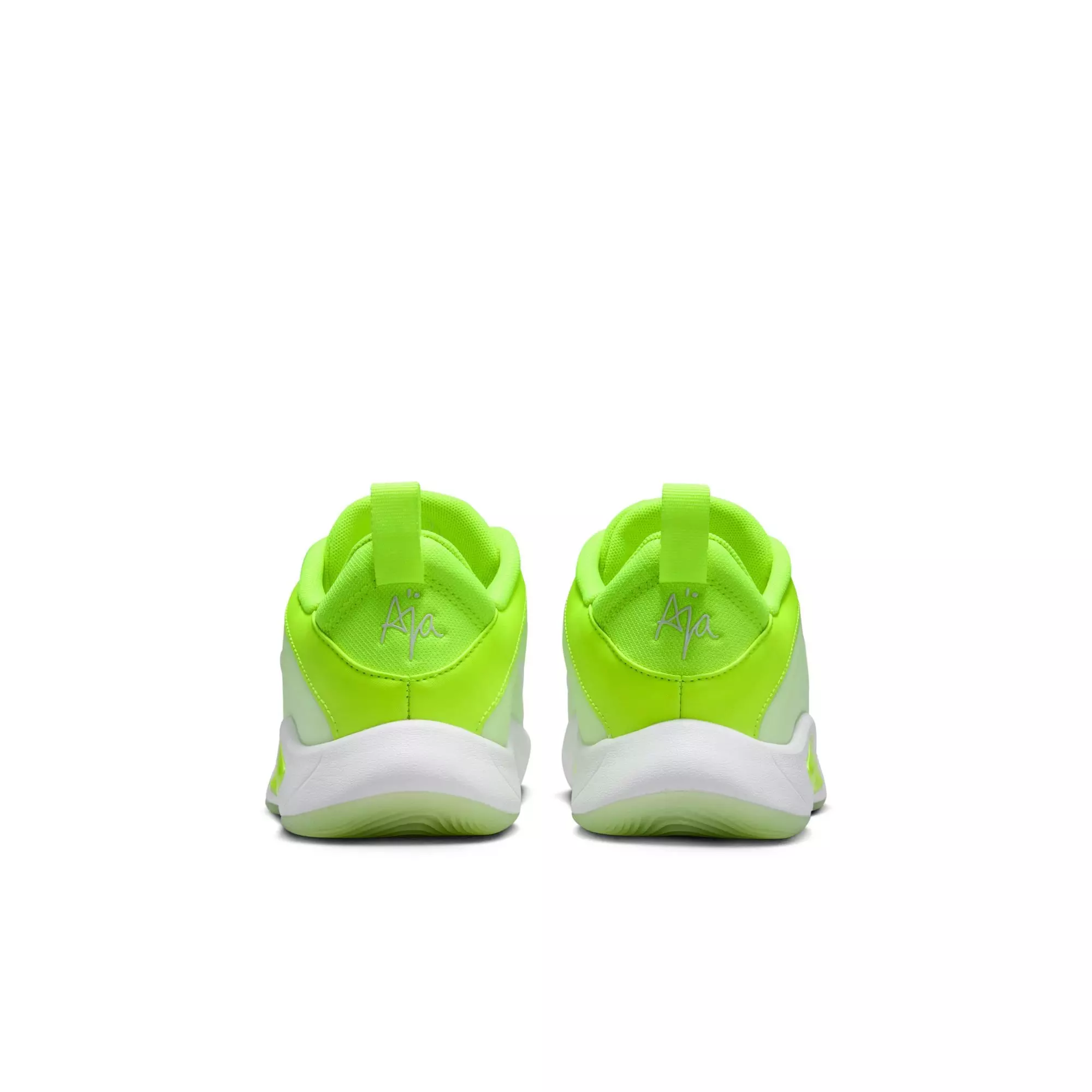 Nike A'One "Volt" Grade School Kids' Basketball Shoe - VOLT/WHITE