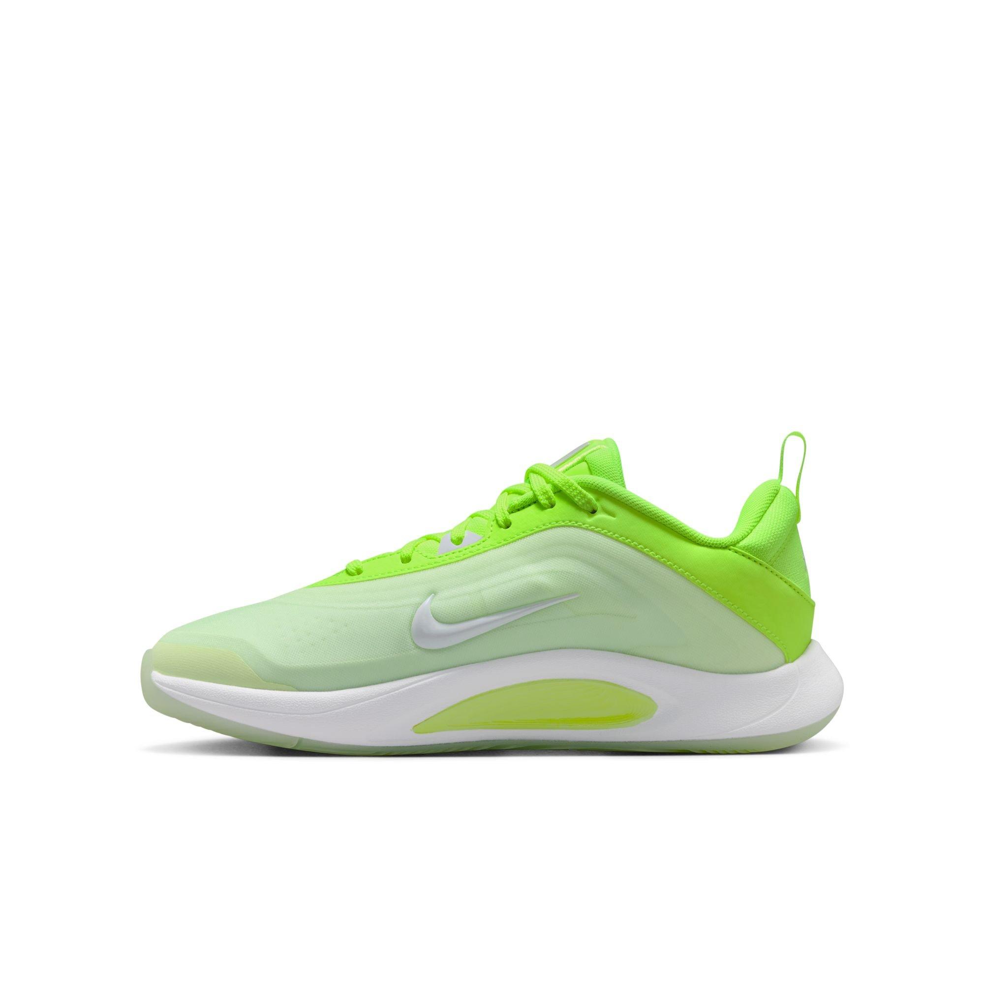 Nike A'One "Volt" Grade School Kids' Basketball Shoe - VOLT/WHITE Thumbnail View 8