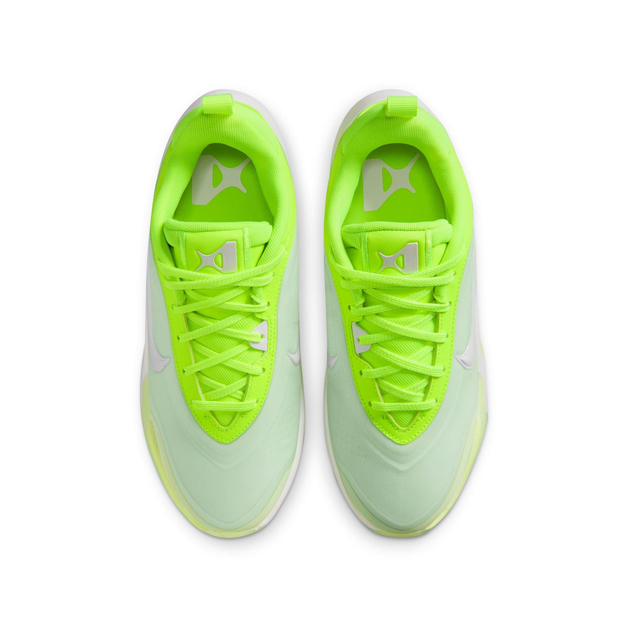 Nike A'One "Volt" Grade School Kids' Basketball Shoe - VOLT/WHITE Thumbnail View 10