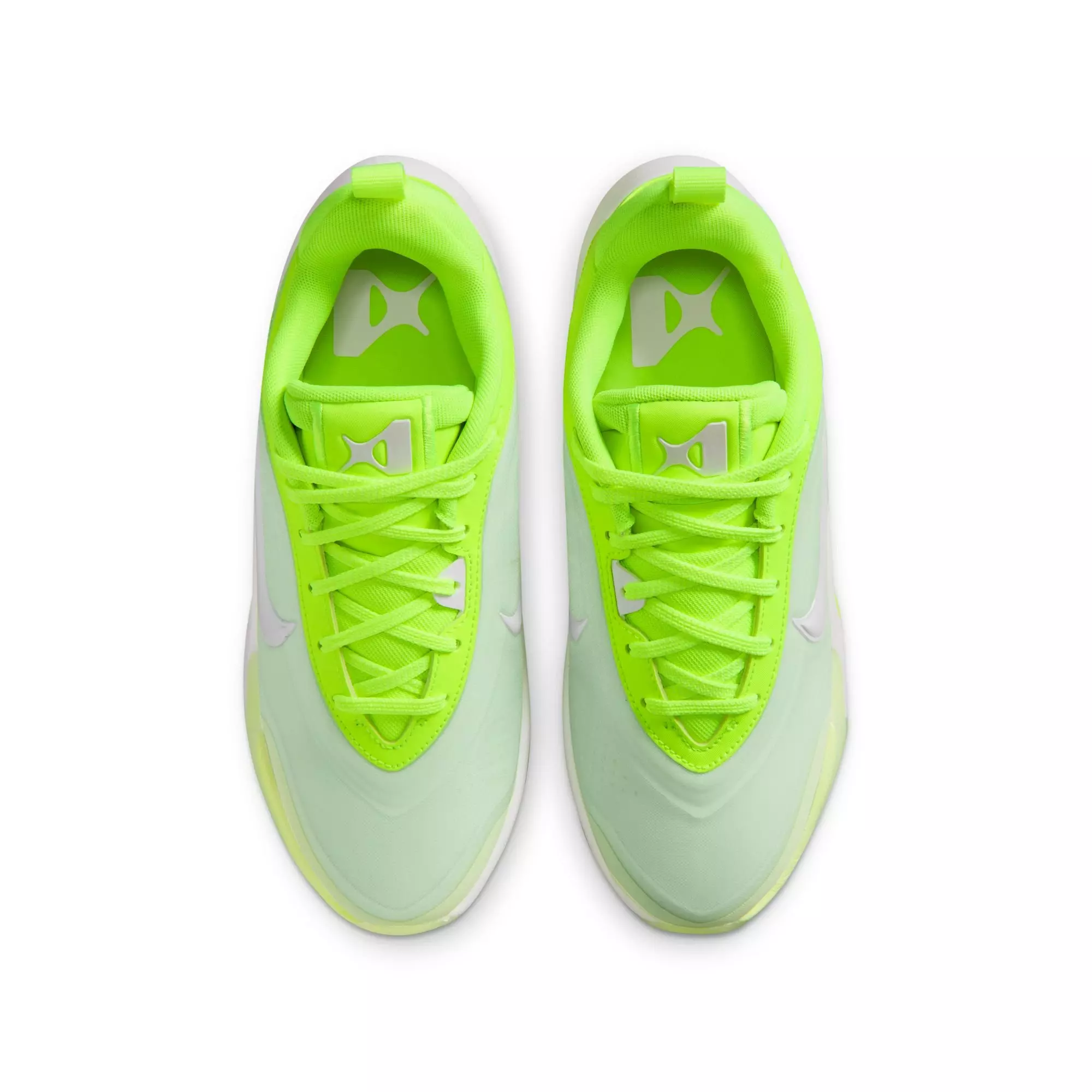 Nike A'One "Volt" Grade School Kids' Basketball Shoe - VOLT/WHITE