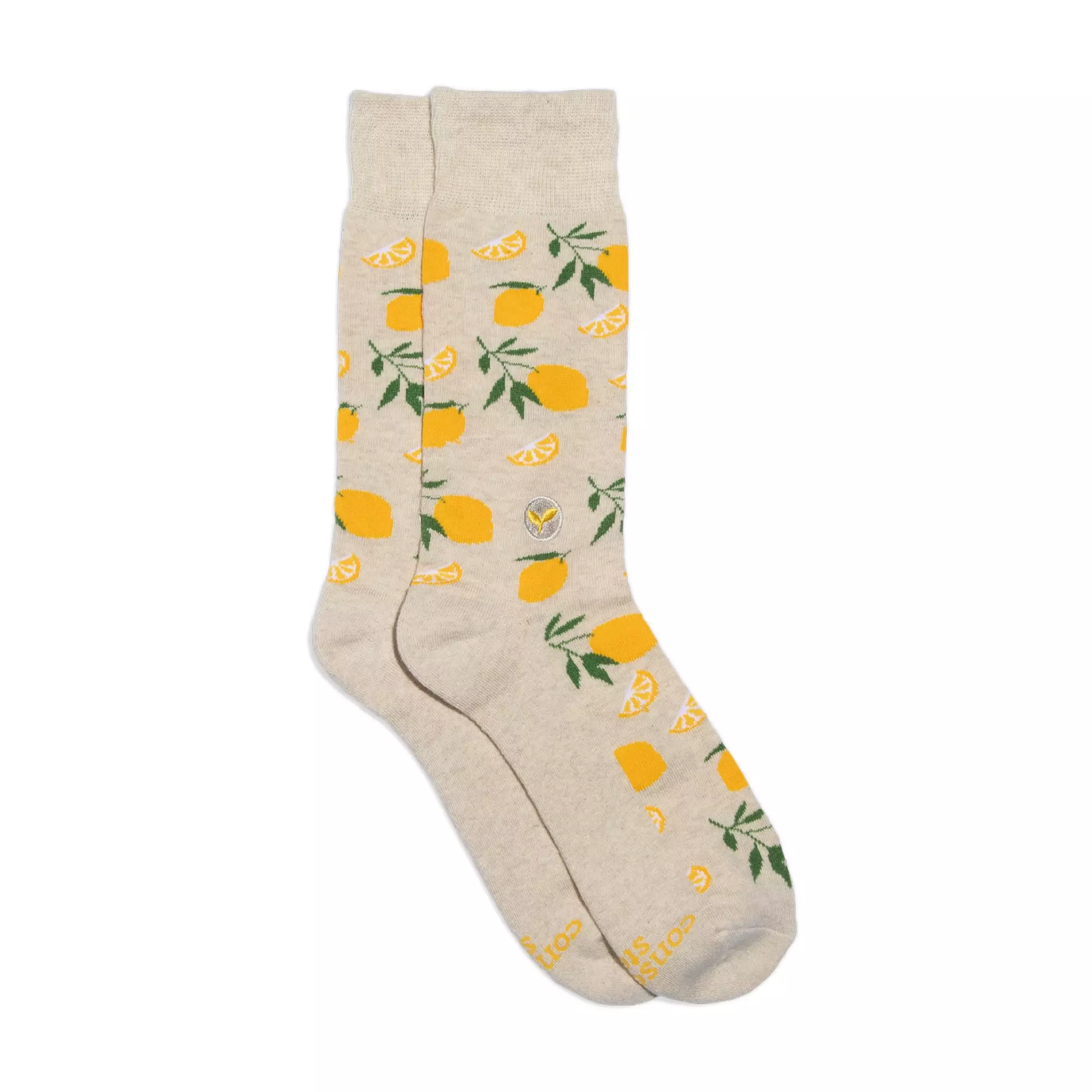 Conscious Step Women's Lemons Crew Socks - MULTI-COLOR