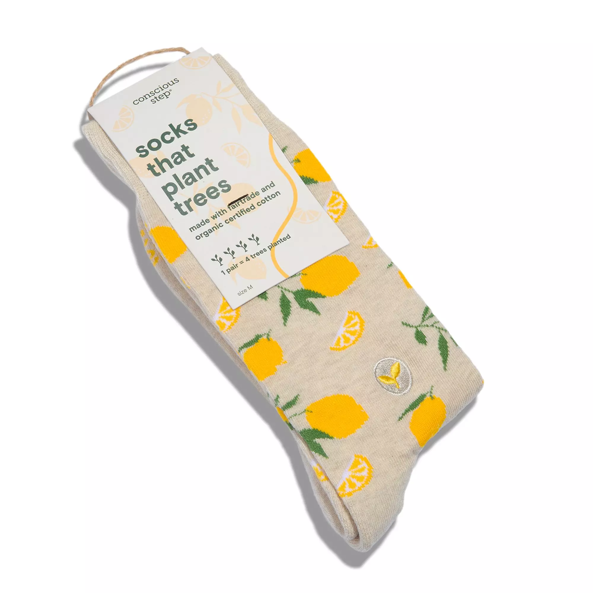 Conscious Step Women's Lemons Crew Socks - MULTI-COLOR