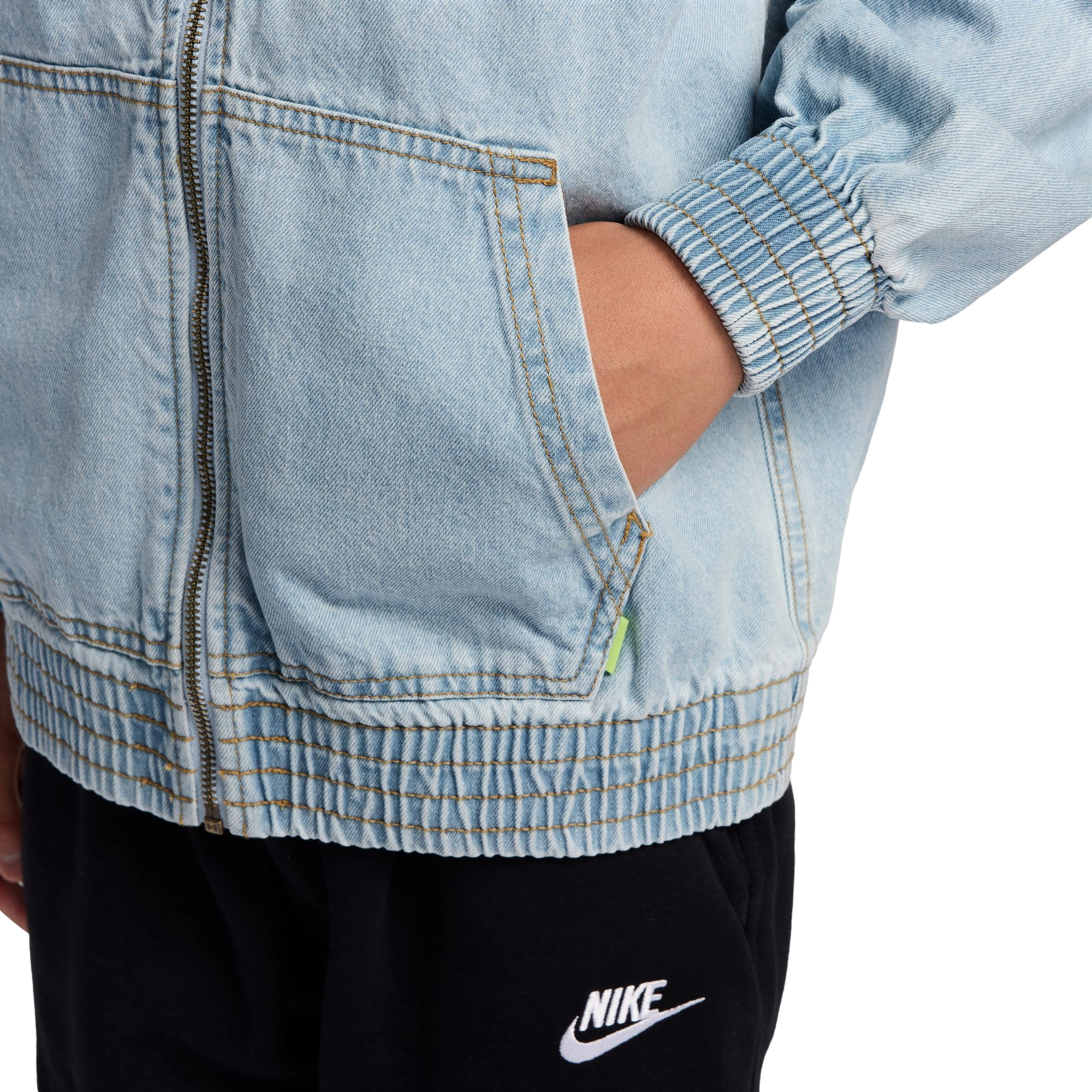 Nike Light Wash Denim Windrunner Big Girls' Jacket