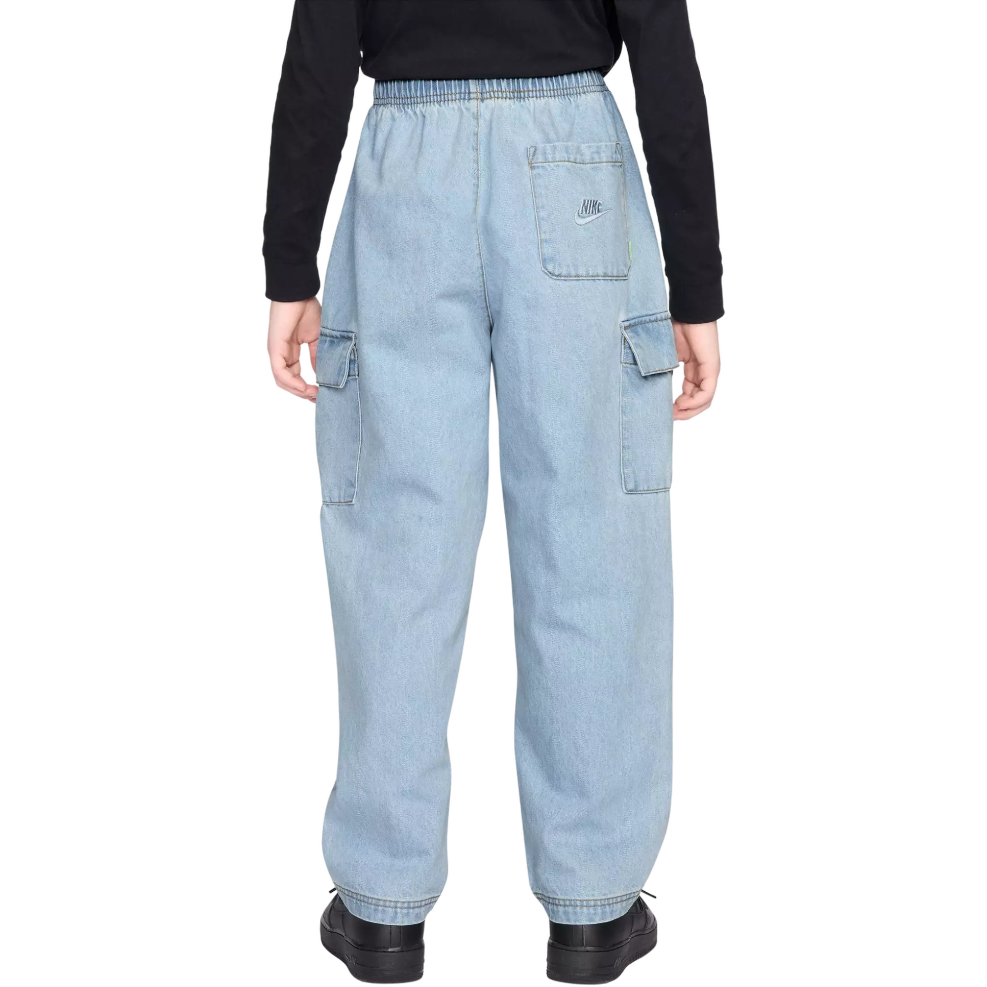 Nike Big Kids' Sportswear Collection Denim Cargo Pants - Light Blue - DENIM