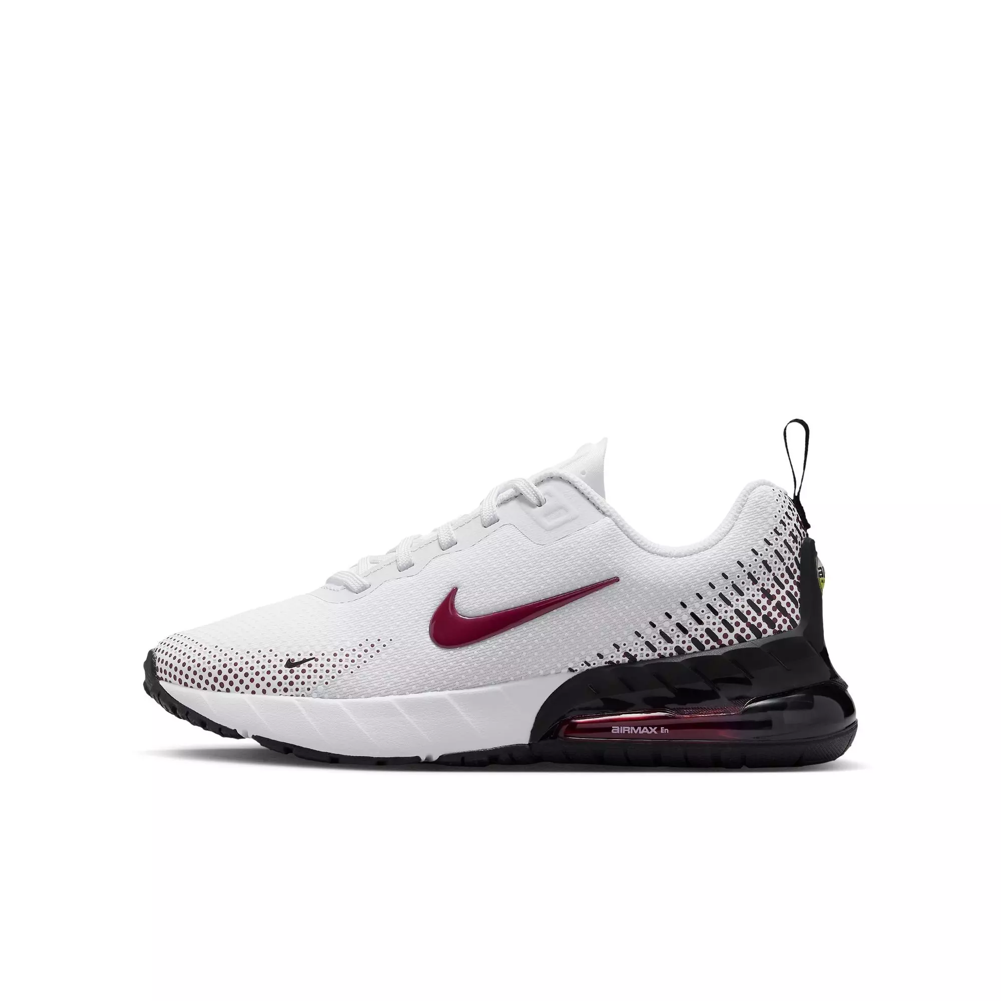 Nike Air Max Phoenix "White/Team Red/Black" Grade School Boys' Shoe - WHITE/RED