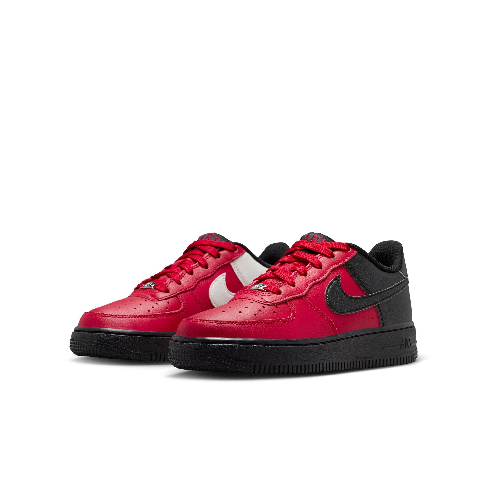Nike Air Force 1 LV8 "Gym Red/Black/Summit White" Grade School Boys' Shoe - RED/BLACK Thumbnail View 4