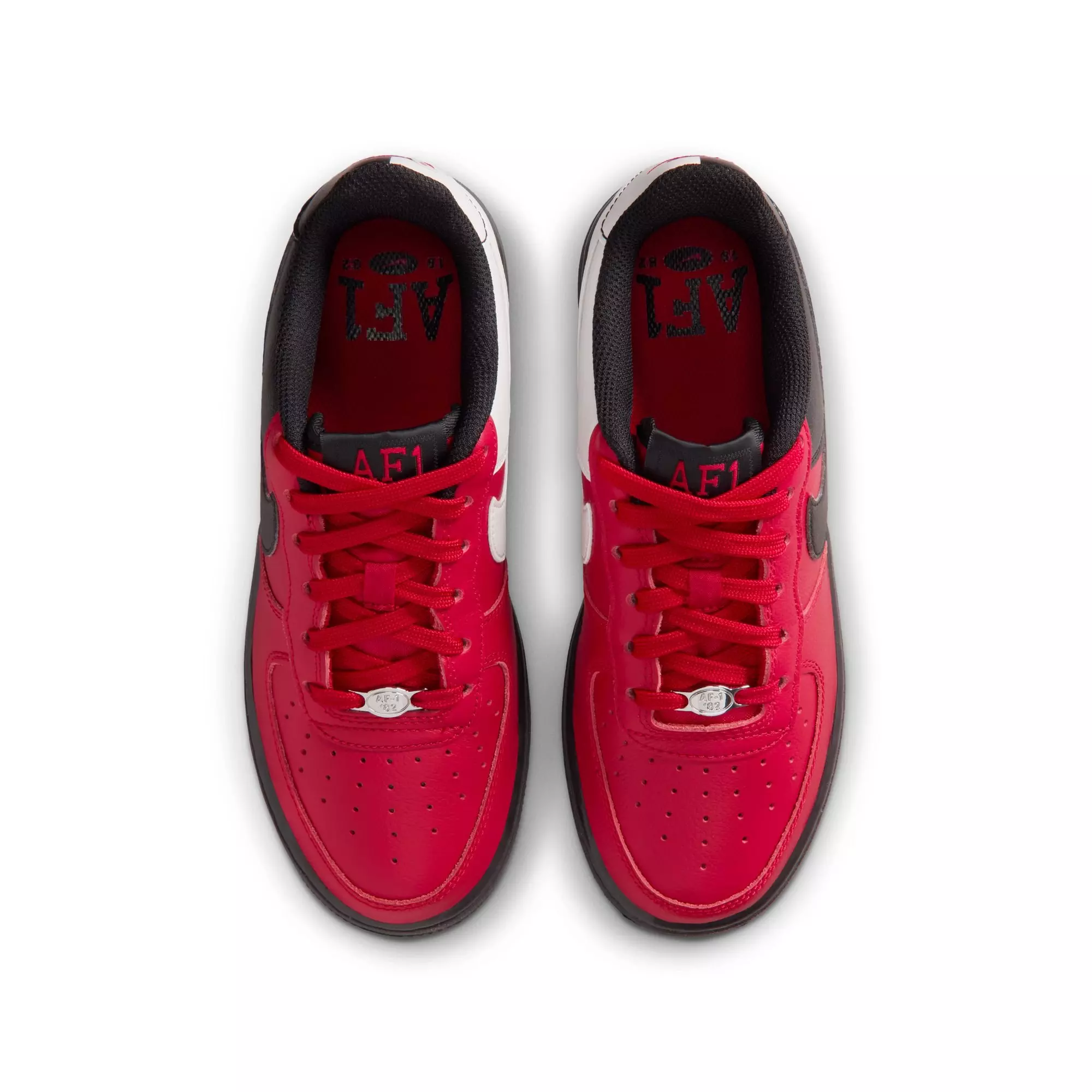 Nike Air Force 1 LV8 "Gym Red/Black/Summit White" Grade School Boys' Shoe - RED/BLACK