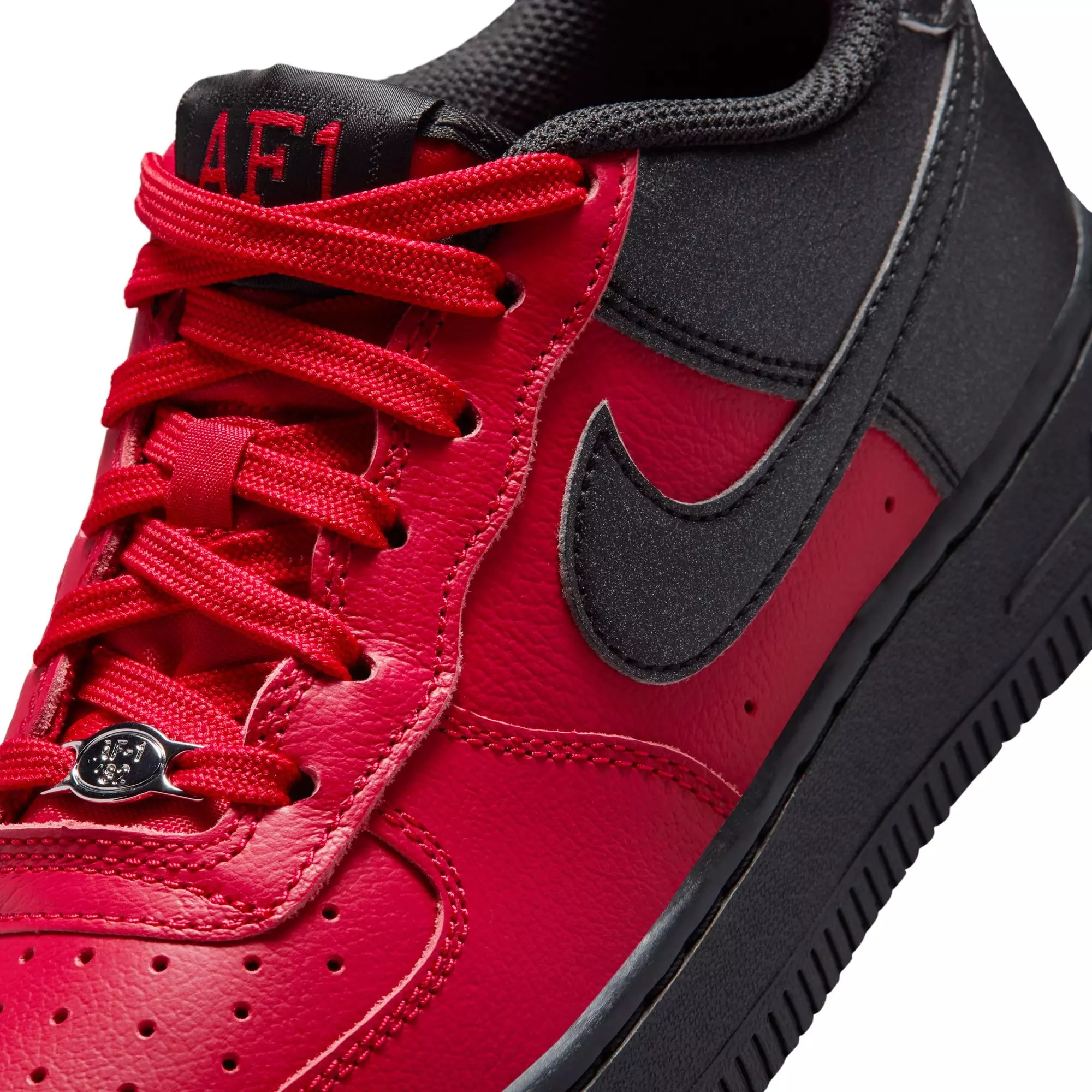 Nike Air Force 1 LV8 "Gym Red/Black/Summit White" Grade School Boys' Shoe - RED/BLACK