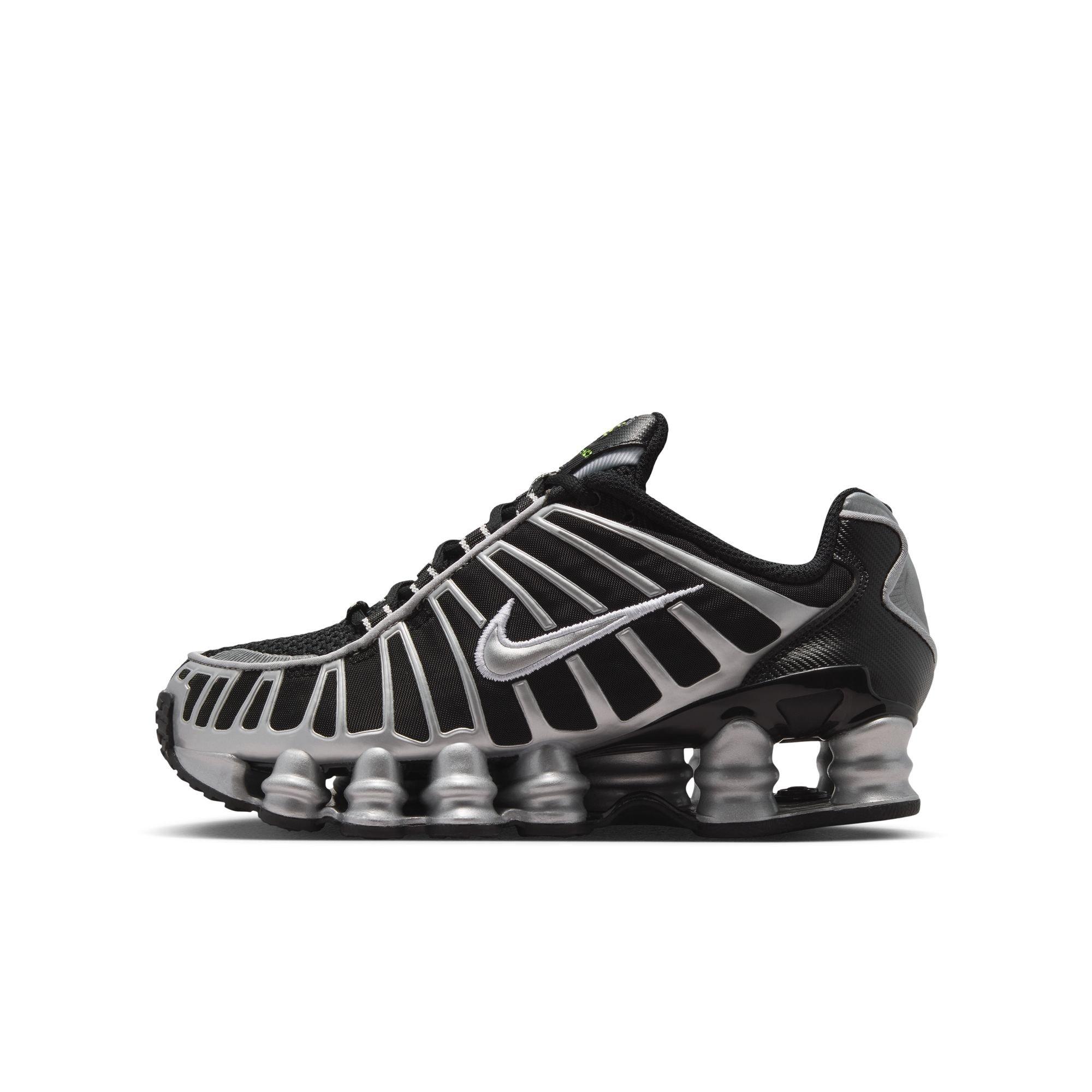 Nike Shox TL Grade School Boys' "Black/Metallic Silver/Volt Ice" Shoe