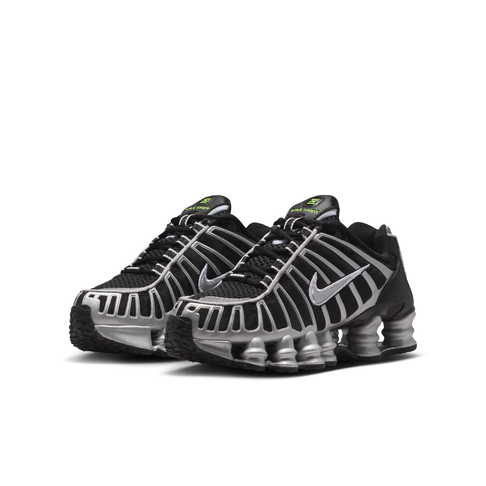 Nike Shox TL Grade School Boys' "Black/Metallic Silver/Volt Ice" Shoe