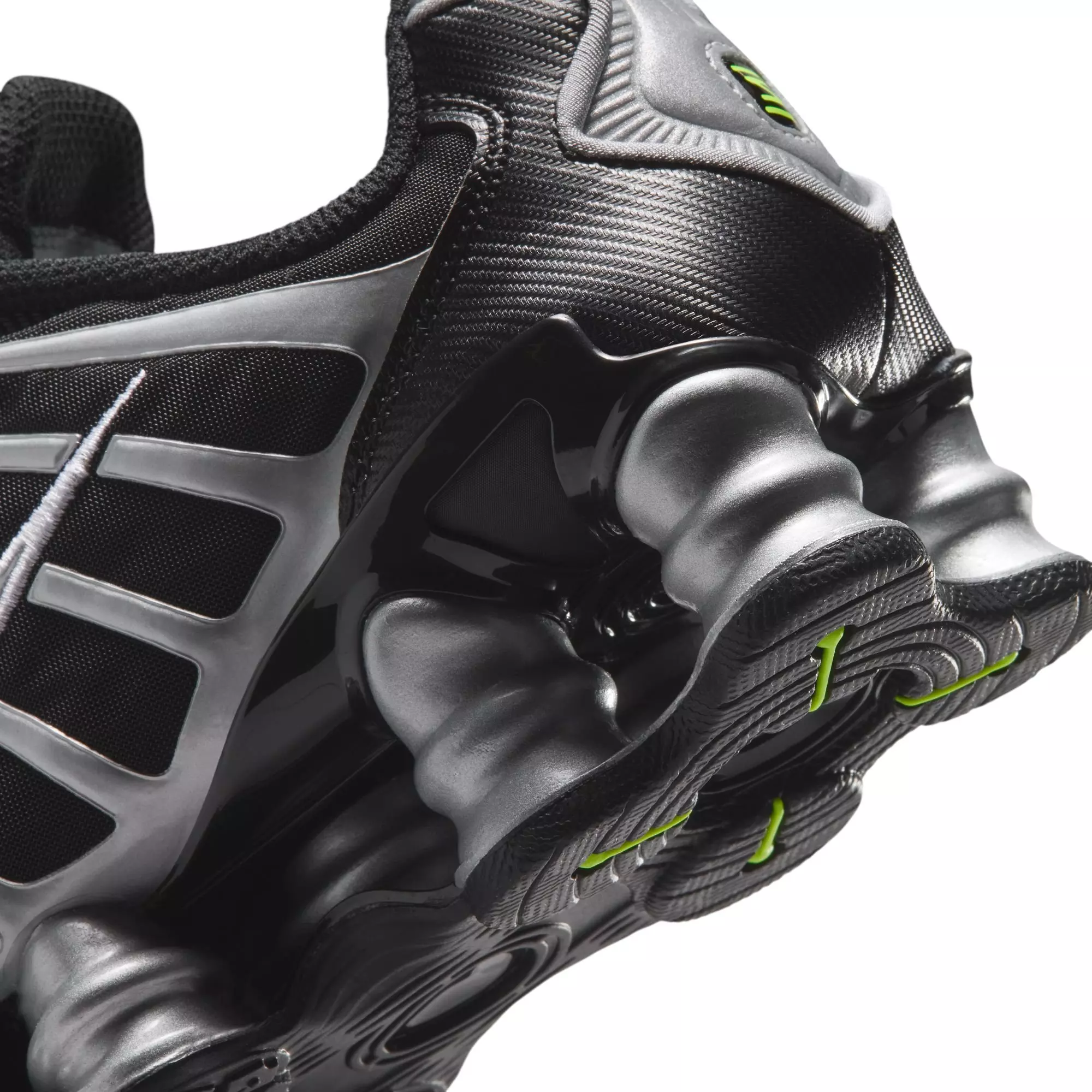 Nike Shox TL "Black/Metallic Silver/Volt Ice" Grade School Boys' Shoe - BLACK/SILVER