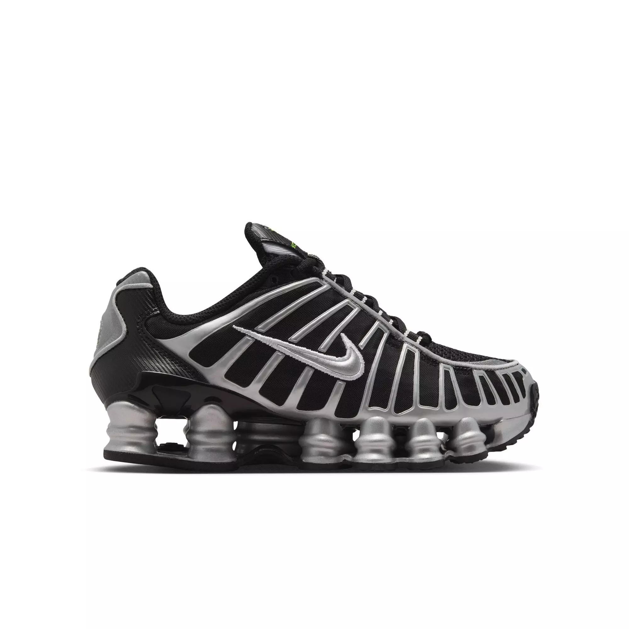 Nike Shox TL "Black/Metallic Silver/Volt Ice" Grade School Boys' Shoe - BLACK/SILVER
