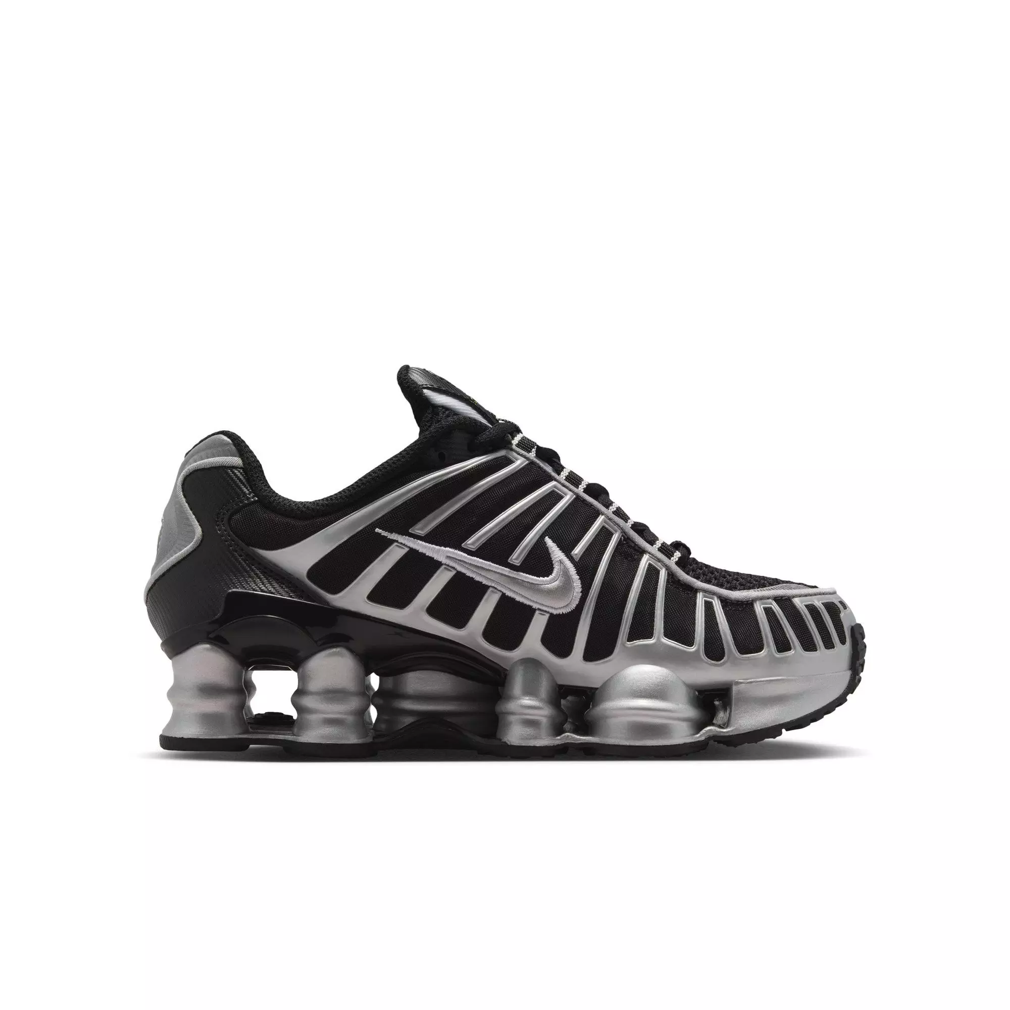 Nike Shox TL "Black/Metallic Silver/Volt Ice" Grade School Boys' Shoe - BLACK/SILVER