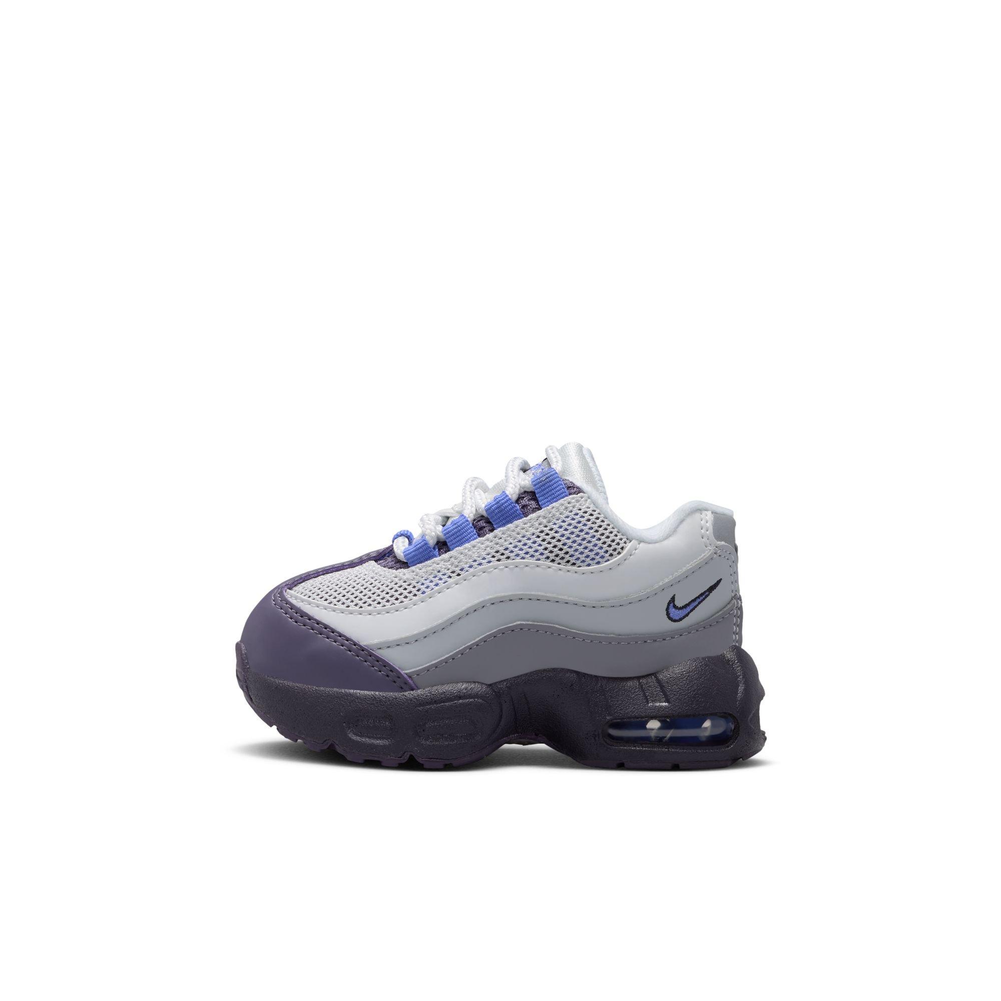 Nike Air Max 95 Recraft "Photon Dust/Sapphire/Dark Raisin" Toddler Boys' Shoe - GREY/BLUE Thumbnail View 3