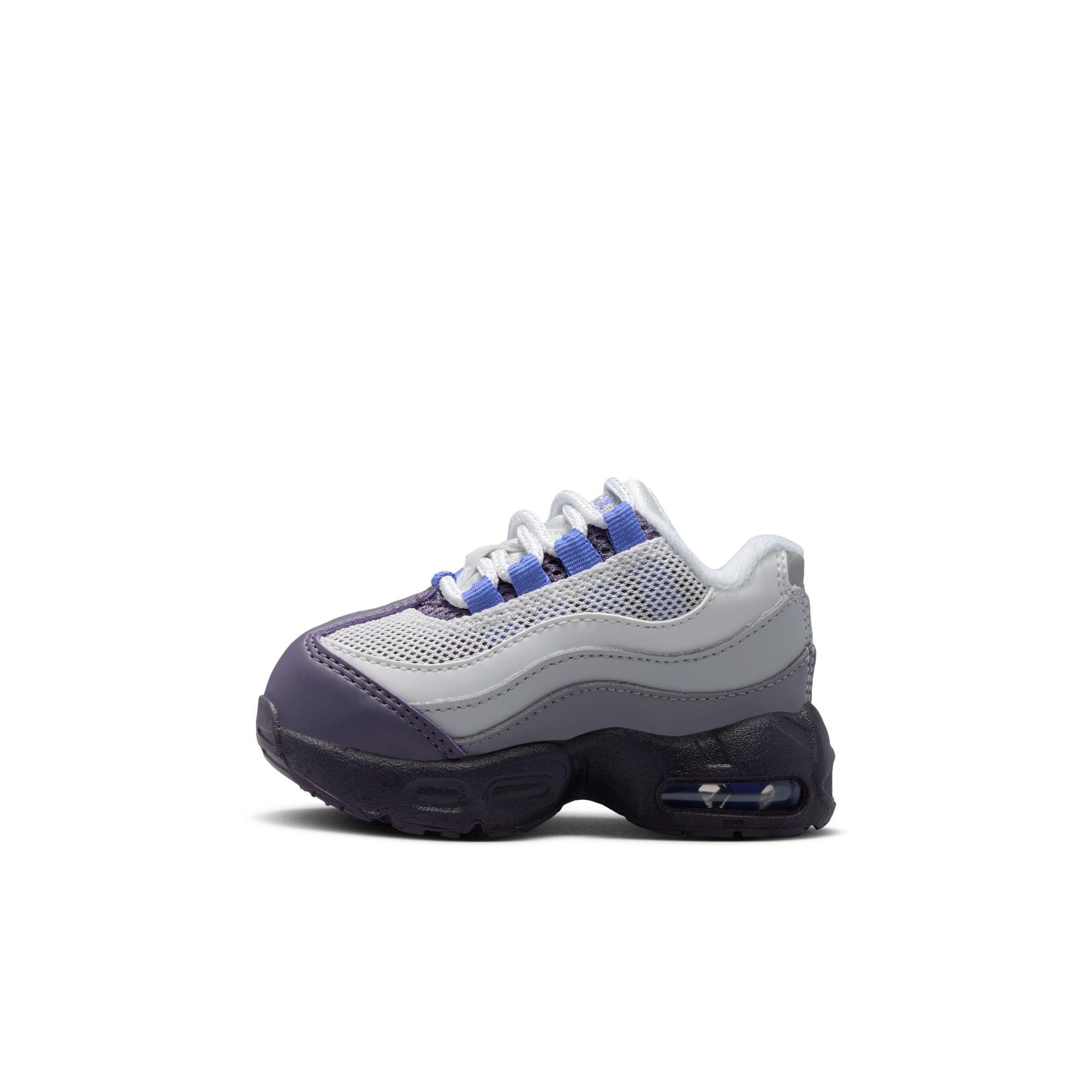 Nike Air Max 95 Recraft "Photon Dust/Sapphire/Dark Raisin" Toddler Boys' Shoe - GREY/BLUE Thumbnail View 4