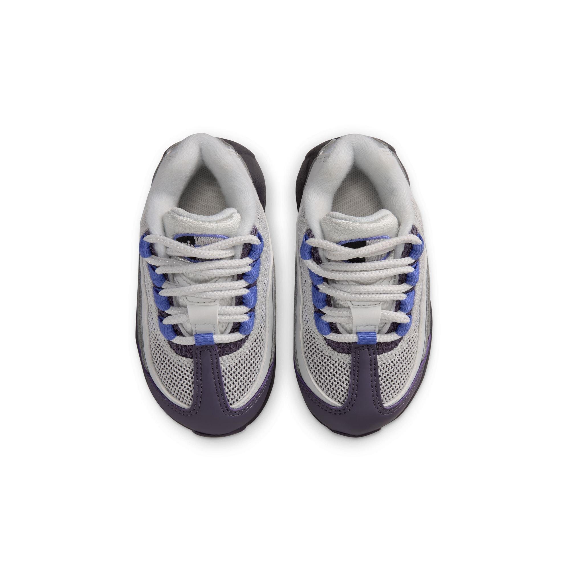 Nike Air Max 95 Recraft "Photon Dust/Sapphire/Dark Raisin" Toddler Boys' Shoe - GREY/BLUE Thumbnail View 6