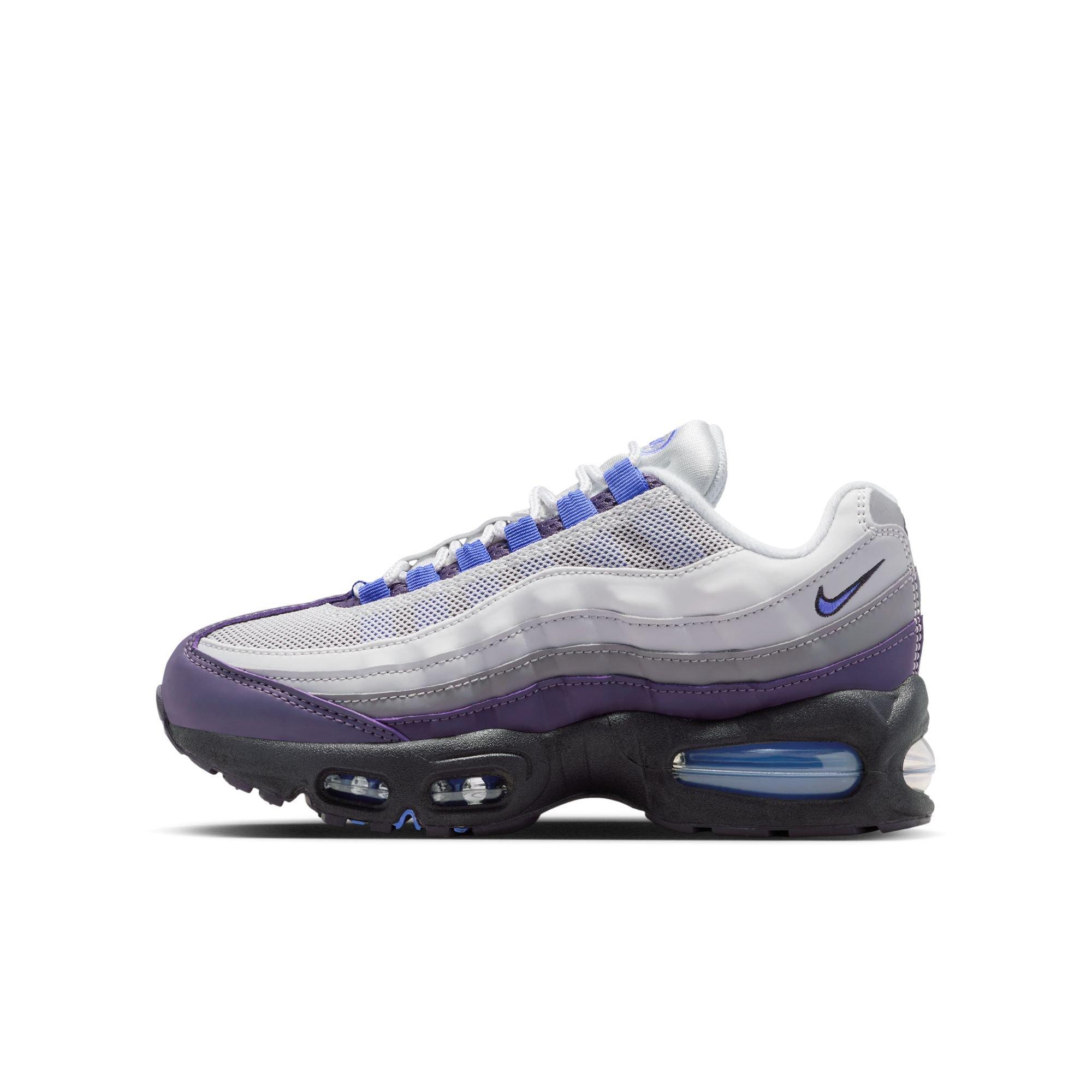 Nike Air Max 95 "Photon Dust/Sapphire/Dark Raisin" Grade School Boys' Shoe - GREY/BLUE Thumbnail View 3