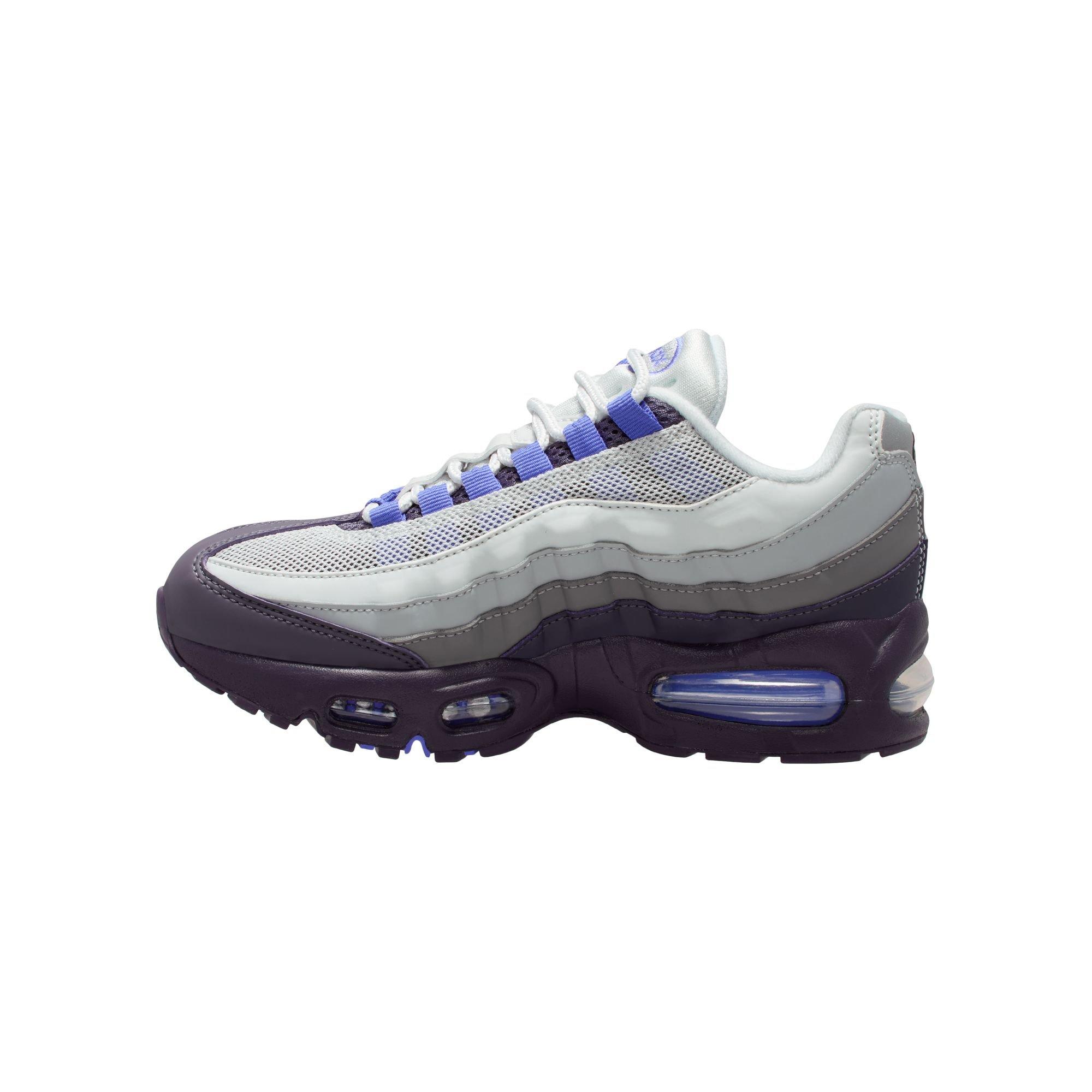 Nike Air Max 95 "Photon Dust/Sapphire/Dark Raisin" Grade School Boys' Shoe - GREY/BLUE Thumbnail View 4