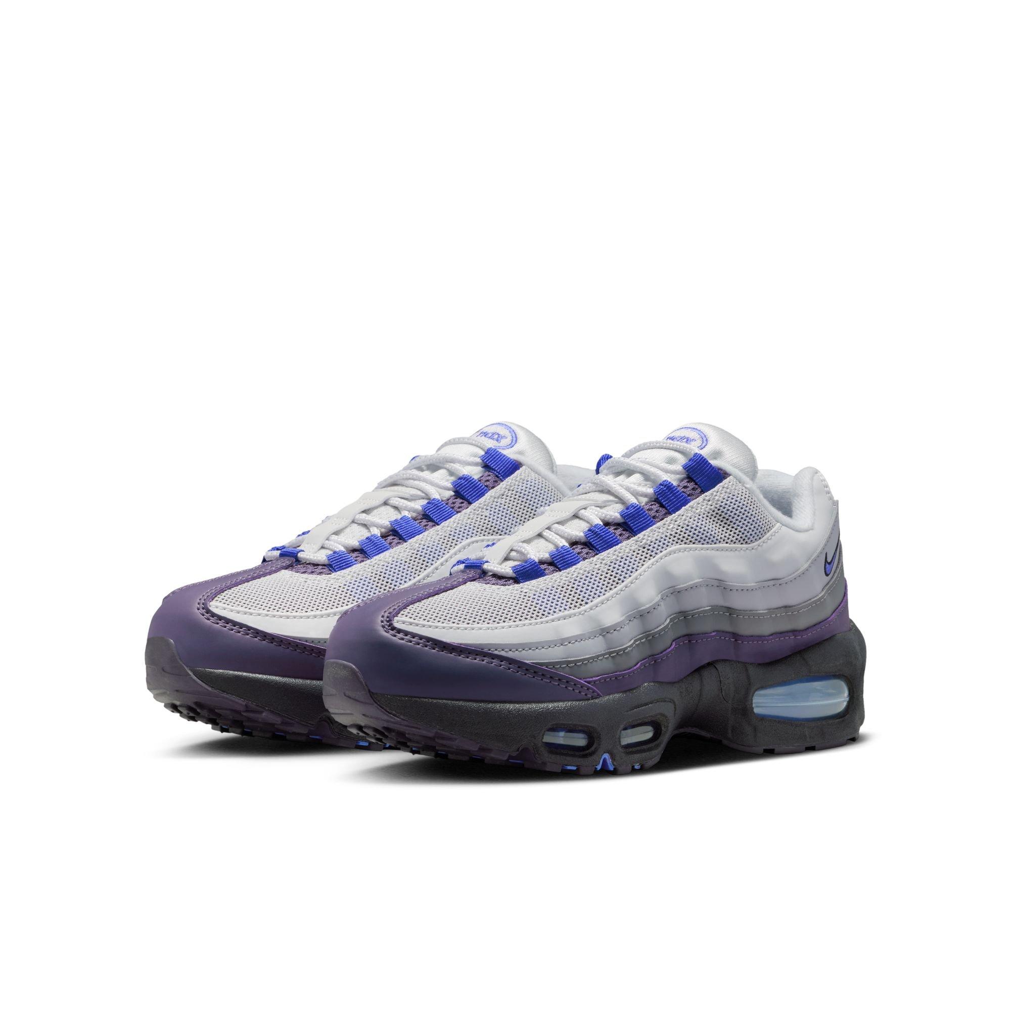 Nike Air Max 95 "Photon Dust/Sapphire/Dark Raisin" Grade School Boys' Shoe - GREY/BLUE Thumbnail View 5
