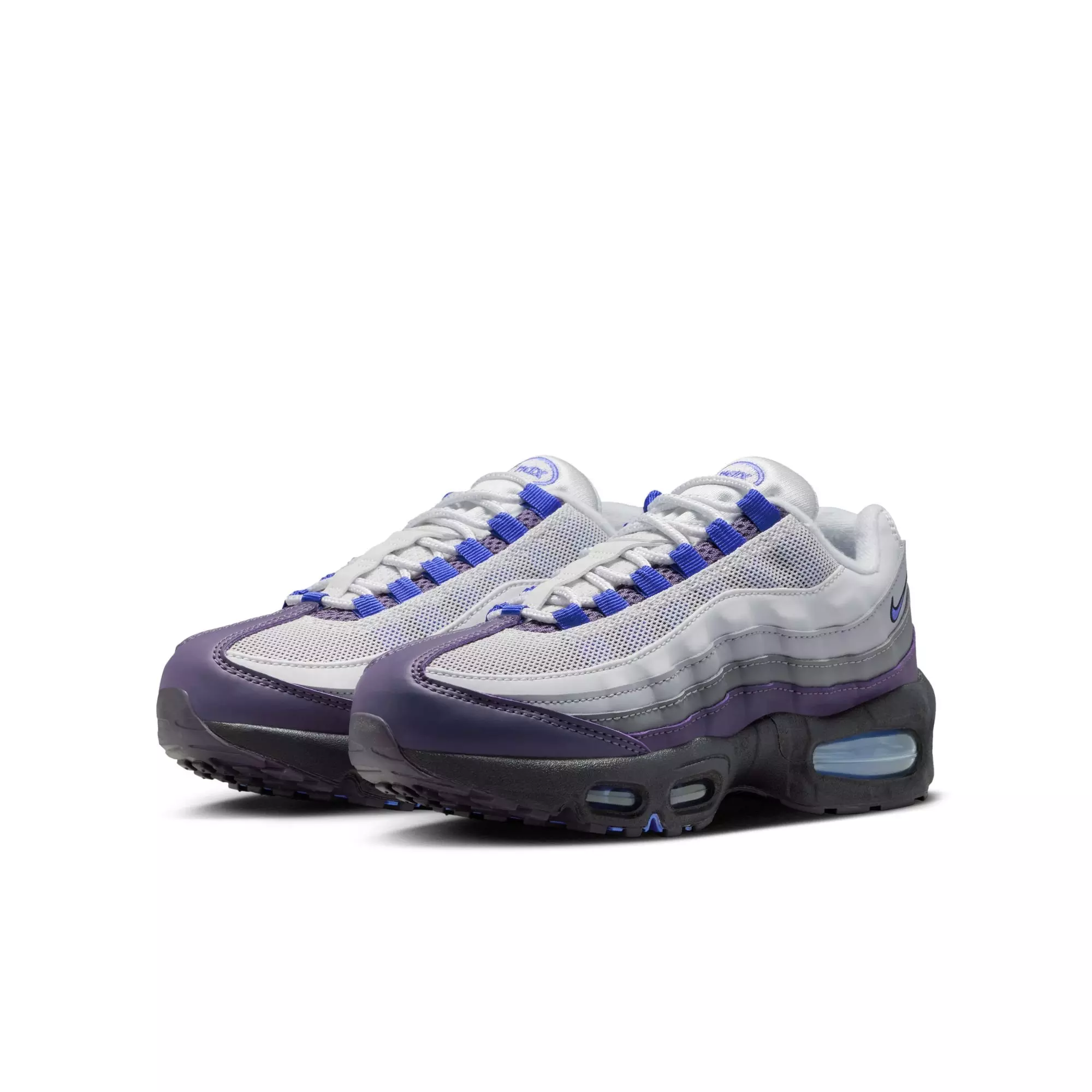 Nike Air Max 95 "Photon Dust/Sapphire/Dark Raisin" Grade School Boys' Shoe - GREY/BLUE