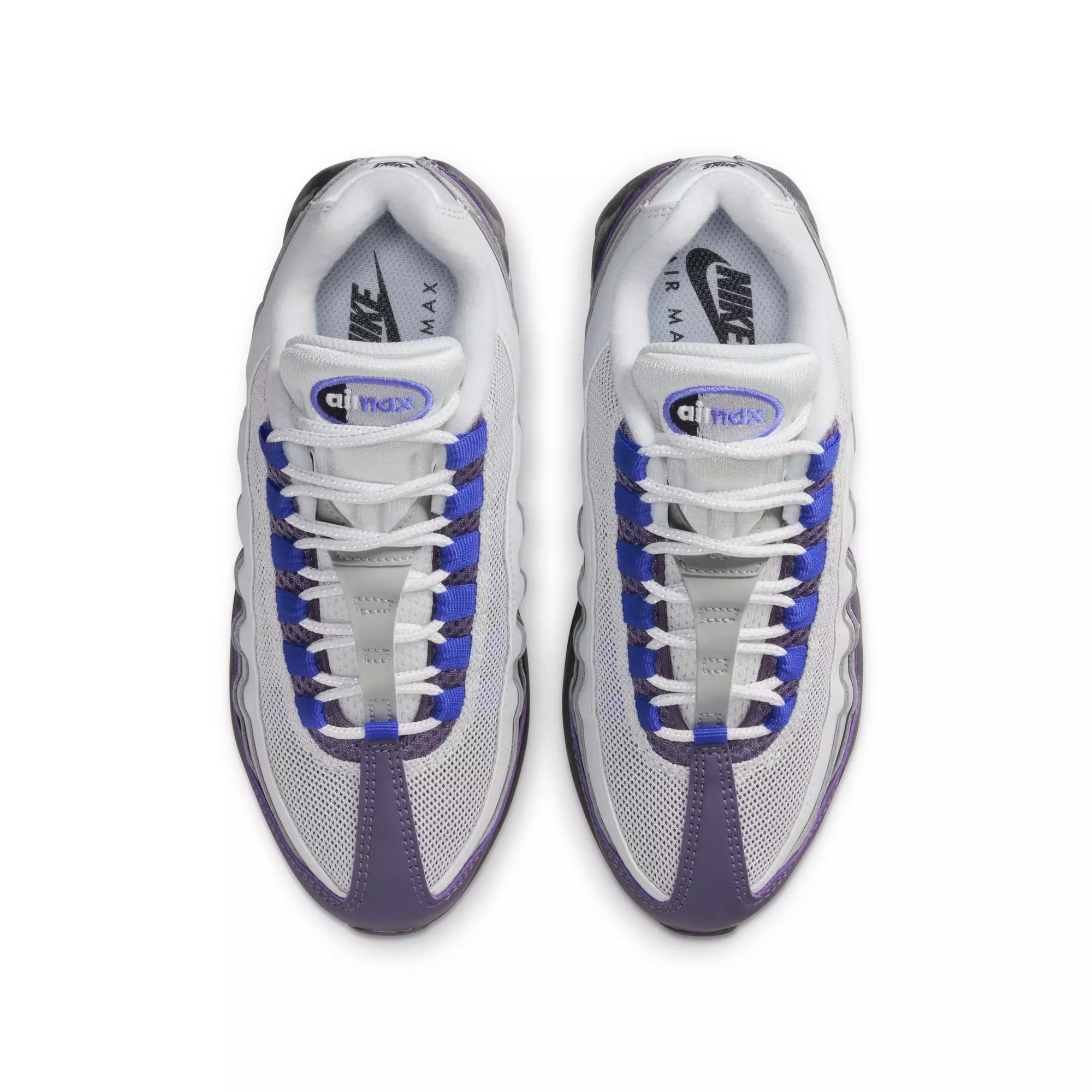 Nike Air Max 95 "Photon Dust/Sapphire/Dark Raisin" Grade School Boys' Shoe - GREY/BLUE