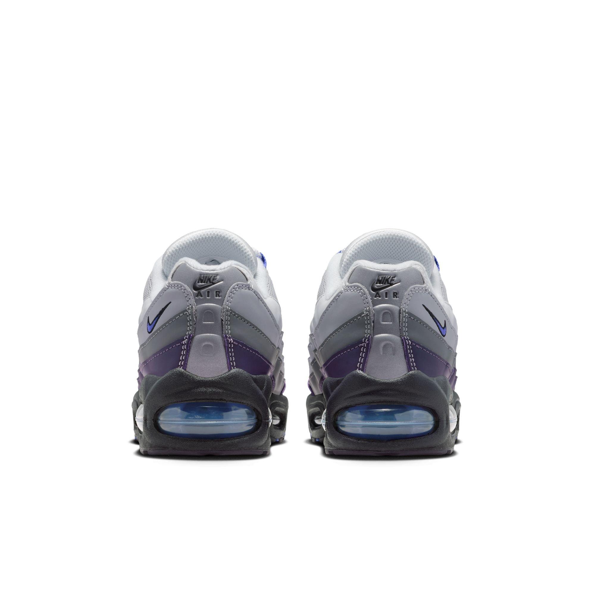 Nike Air Max 95 "Photon Dust/Sapphire/Dark Raisin" Grade School Boys' Shoe - GREY/BLUE Thumbnail View 7