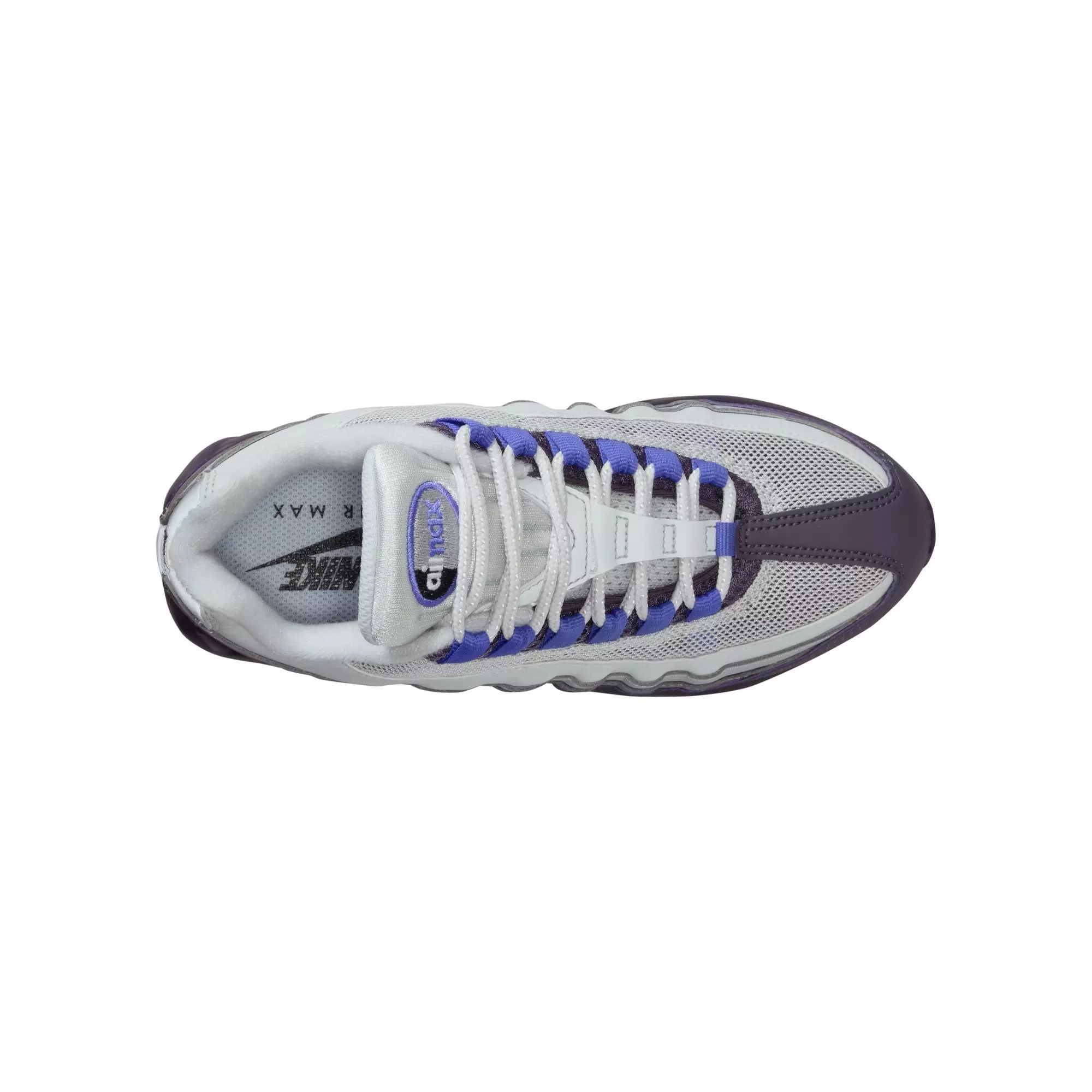 Nike Air Max 95 "Photon Dust/Sapphire/Dark Raisin" Grade School Boys' Shoe - GREY/BLUE