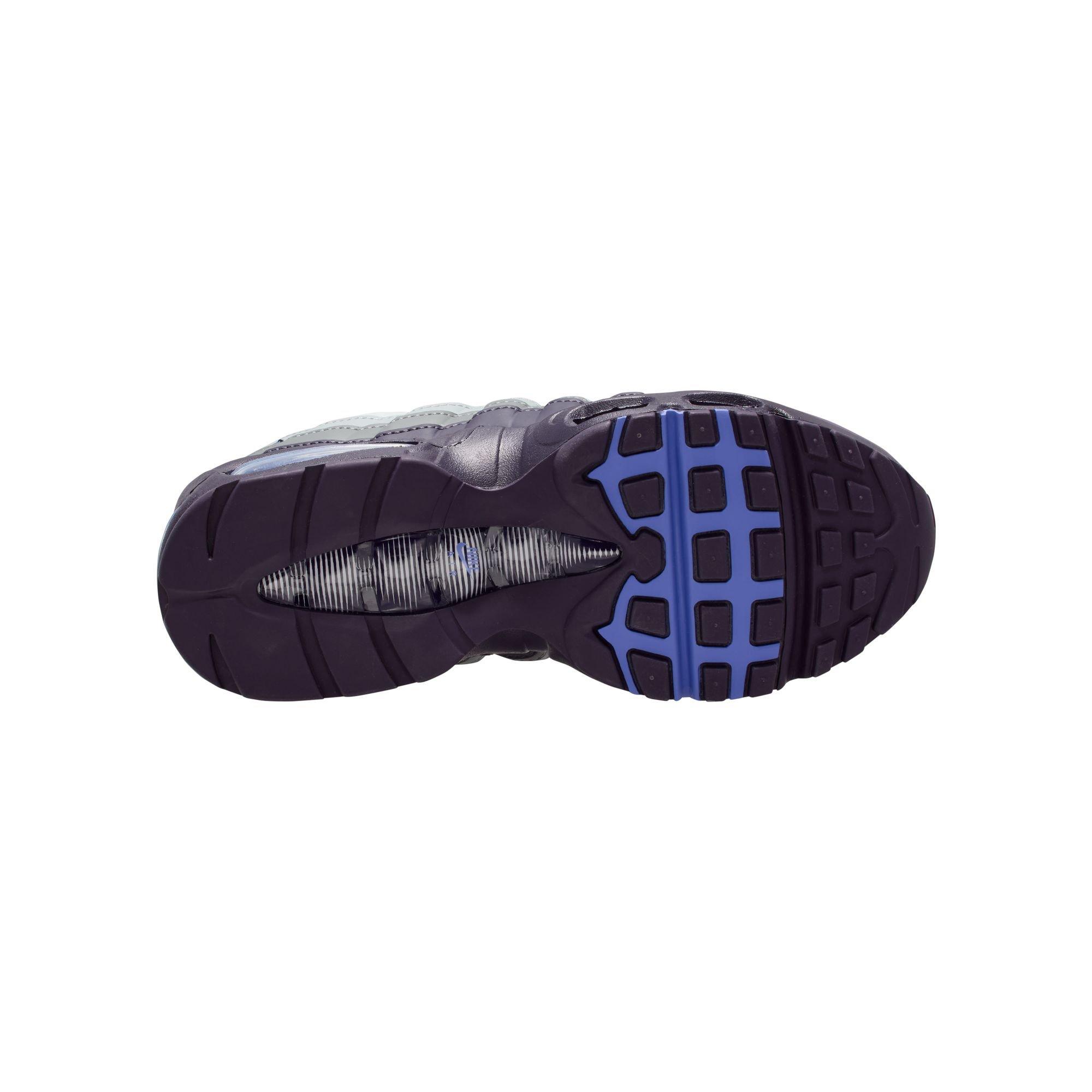 Nike Air Max 95 "Photon Dust/Sapphire/Dark Raisin" Grade School Boys' Shoe - GREY/BLUE Thumbnail View 9
