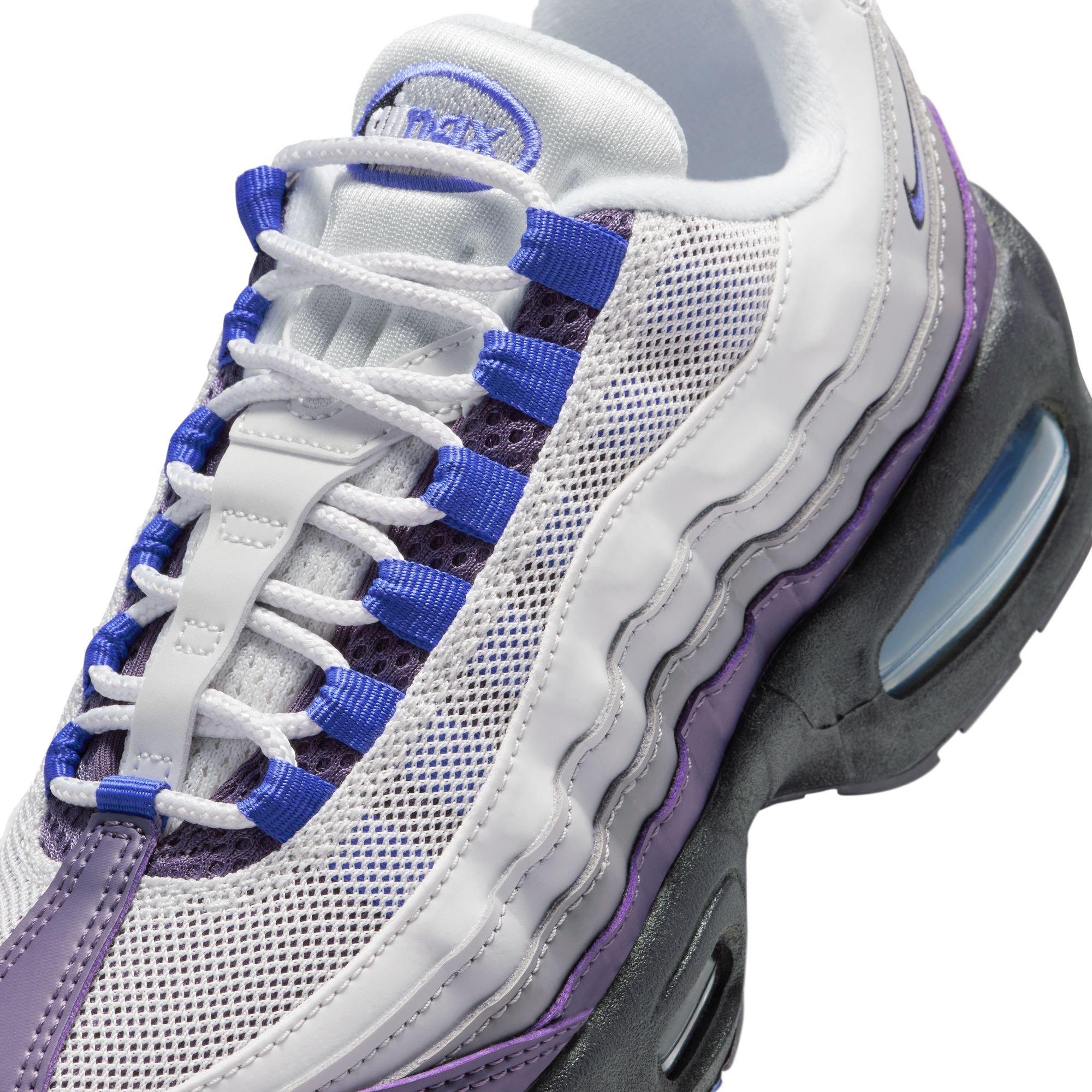 Nike Air Max 95 "Photon Dust/Sapphire/Dark Raisin" Grade School Boys' Shoe - GREY/BLUE Thumbnail View 10
