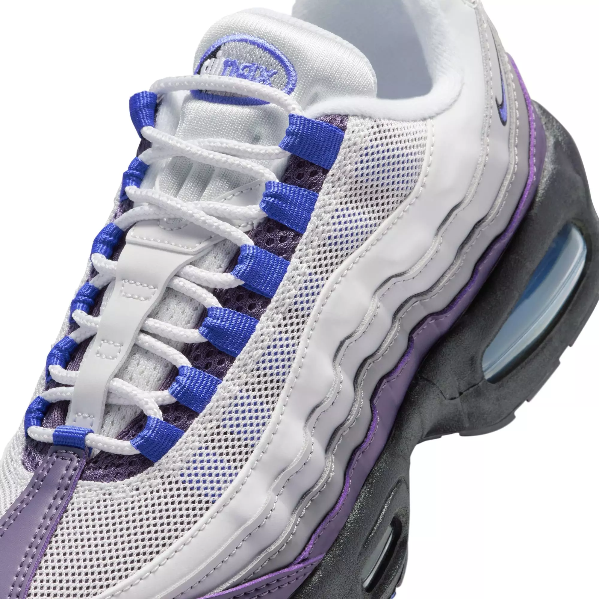 Nike Air Max 95 "Photon Dust/Sapphire/Dark Raisin" Grade School Boys' Shoe - GREY/BLUE